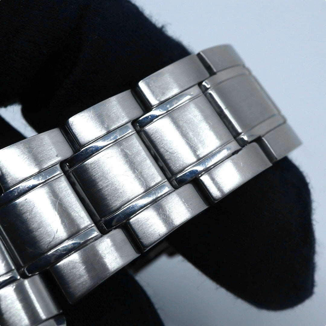 極美品 SEIKO セイコー 腕時計 クロノグラフ 7T92-0BF0 メンズ クオーツ 100M防水 ブラックダイヤル シルバー デイト タキメーター スポーツ ビジネス カジュアル 日本製ムーブメント クリーニング済み G4