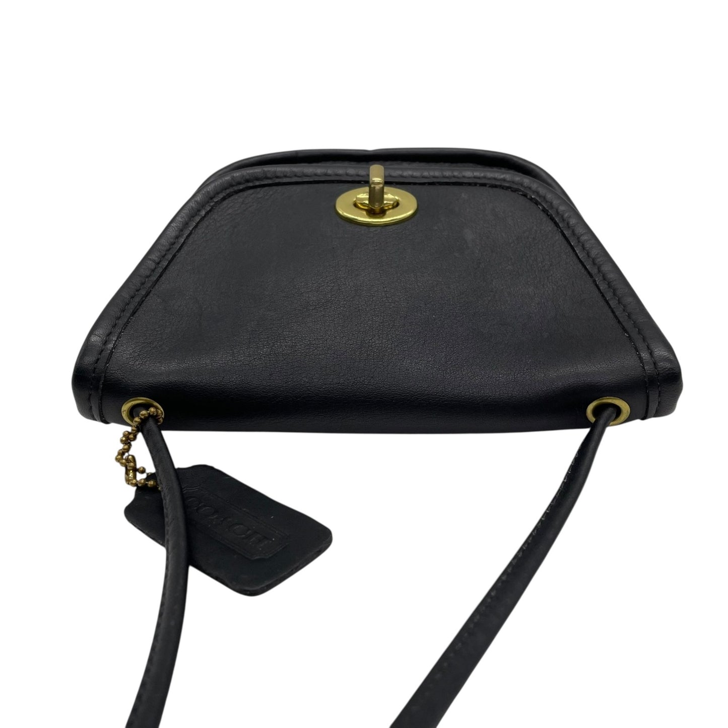 美品 希少 コーチ COACH オールドコーチ ターンロック ショルダーバッグ 9934 黒 ブラック レザー USA製 ヴィンテージ Z2