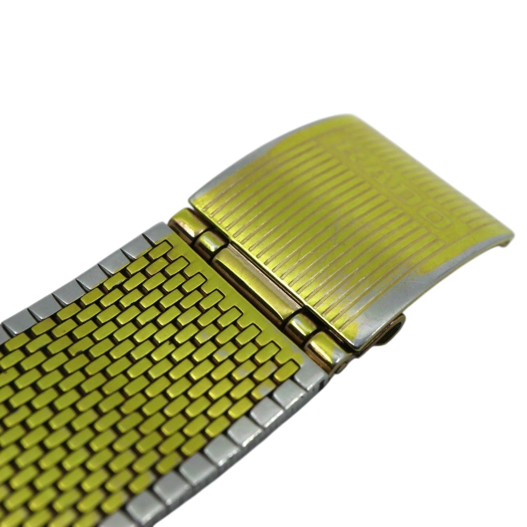 【美品/電池交換済】ラドー 腕時計 110.9509.3 レディース クオーツ ゴールド ブラウン文字盤 スクエア ヴィンテージ アナログ ドレスウォッチ アンティーク クラシックデザイン エレガント メッシュブレス クリーニング済み G1