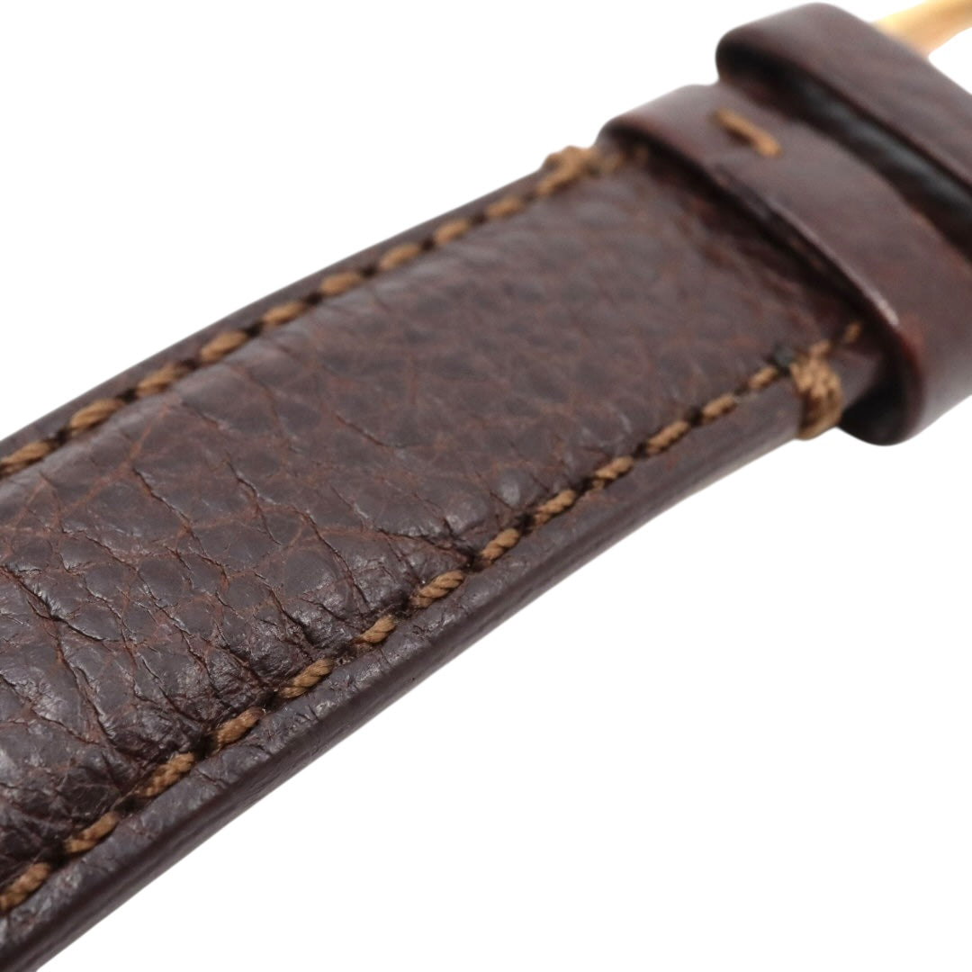 【美品】ポールスミス 腕時計 The City Slim 1005 メンズ クオーツ アナログ シルバーダイヤル ブラウンレザーベルト ゴールドケース シンプル クラシック ビジネス ドレスウォッチ エレガント 薄型 クリーニング済み G2