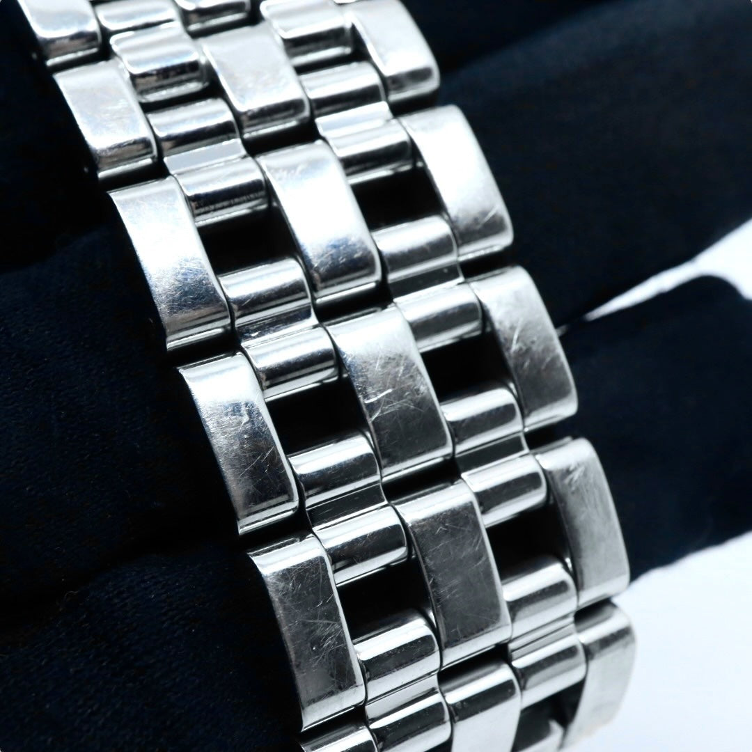 【電池交換済】D&G ドルチェ＆ガッバーナ 腕時計 ラインストーン D&Gロゴ メンズ レディース ユニセックス クオーツ アナログ シルバー ブレスレットウォッチ ドレスウォッチ ゴージャス エレガント ラグジュアリー クリーニング済み G2