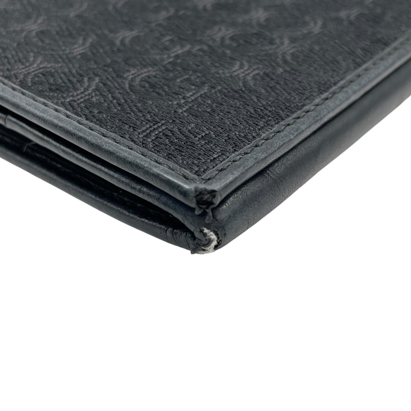 グッチ GUCCI 二つ折り 長財布 黒 ブラック キャンバス レザー ゴールド金具 ロゴ 総柄 メンズ レディース M5