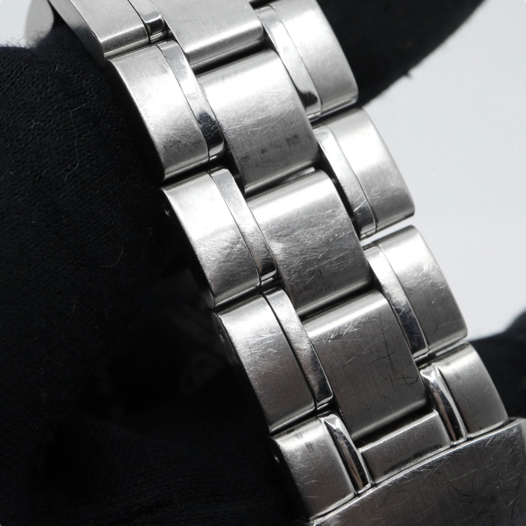 【電池交換済】スイスミリタリー ハノワ 腕時計 06-5219 クロノグラフ メンズ クオーツ シルバー文字盤 デイト表示 アナログ ローマンインデックス ビジネス カジュアル スポーツ エレガント スイス製 クリーニング済み G3