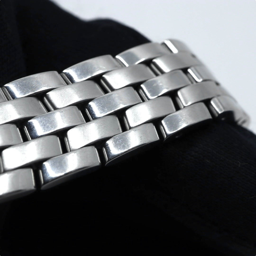 【電池交換済／クリーニング済】グッチ GUCCI 5500L 腕時計 レディースウォッチ クォーツ シルバー文字盤 ローマンインデックス デイト表示 ステンレススチール クラシック エレガント ドレスウォッチ ビジネス 稼働品 G3