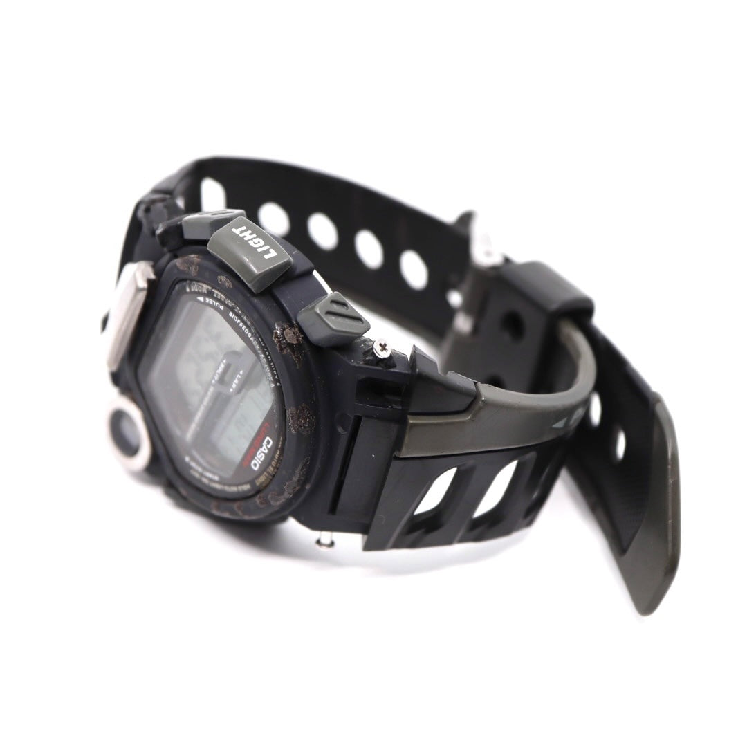 【電池交換済】カシオ G-SHOCK LUNGMAN DWG-100 腕時計 メンズウォッチ パルスチェック 心拍数計測 マスターオブG デジタル クォーツ ブラック ヴィンテージ 90年代 レア コレクターズアイテム 20気圧防水 耐衝撃構造 稼働品 G7