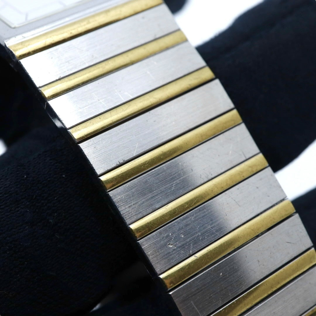 美品 電池交換済 クリーニング済 セイコー クレドール SEIKO CREDOR 8420-6400 腕時計 レディースウォッチ スクエア コンビ SS 22Kベゼル クォーツ シルバー文字盤 アナログ エレガント クラシック ドレスウォッチ 稼働品 G3