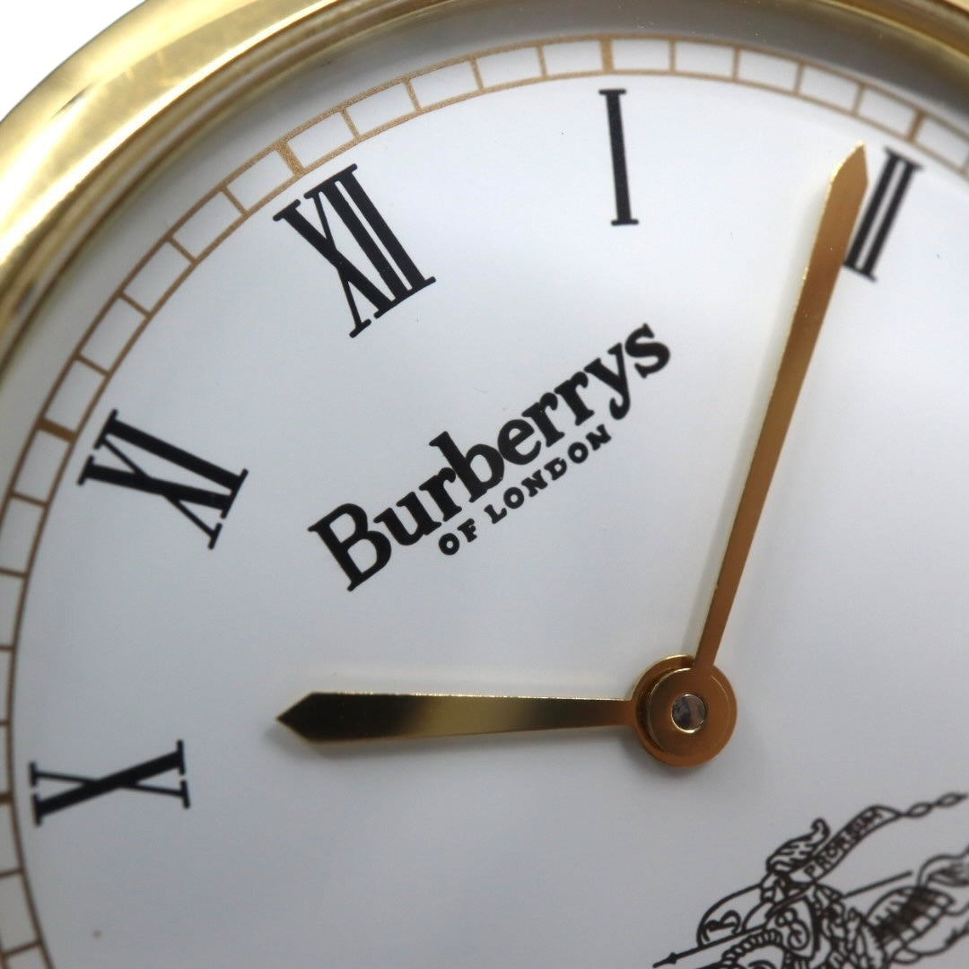 美品 電池交換済 新品ベルト バーバリー Burberrys 6000G 腕時計 メンズウォッチ クォーツ ゴールド ホワイト文字盤 ローマンインデックス ホースロゴ クラシック ヴィンテージ エレガント ドレスウォッチ 稼働品 G3