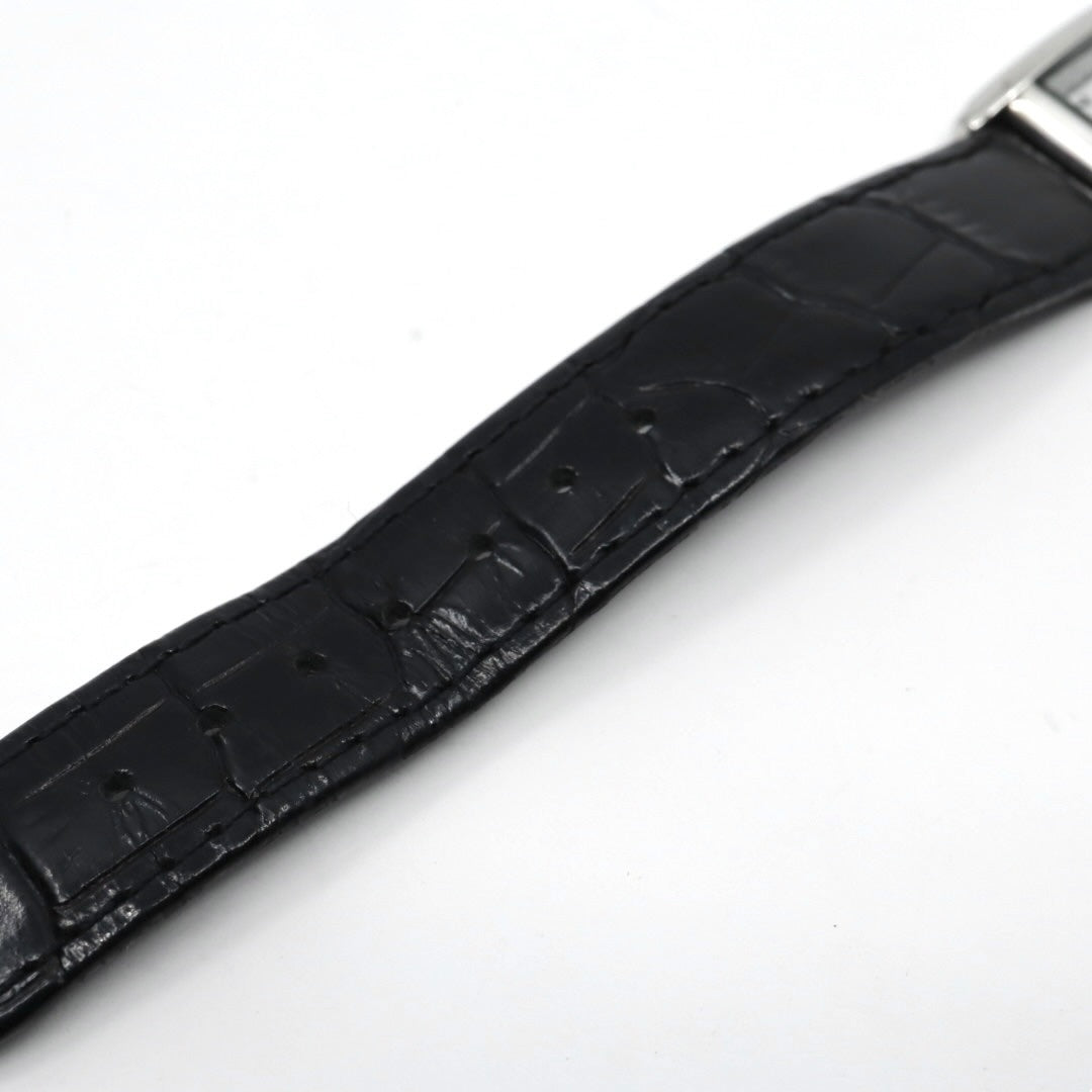 極美品 電池交換済 新品ベルト バーバリーロンドン 12100G 腕時計 レディースウォッチ スクエア レクタンギュラー クォーツ シルバー ホワイト文字盤 レザー アナログ クラシック ドレスウォッチ ビジネス 稼働品 G3