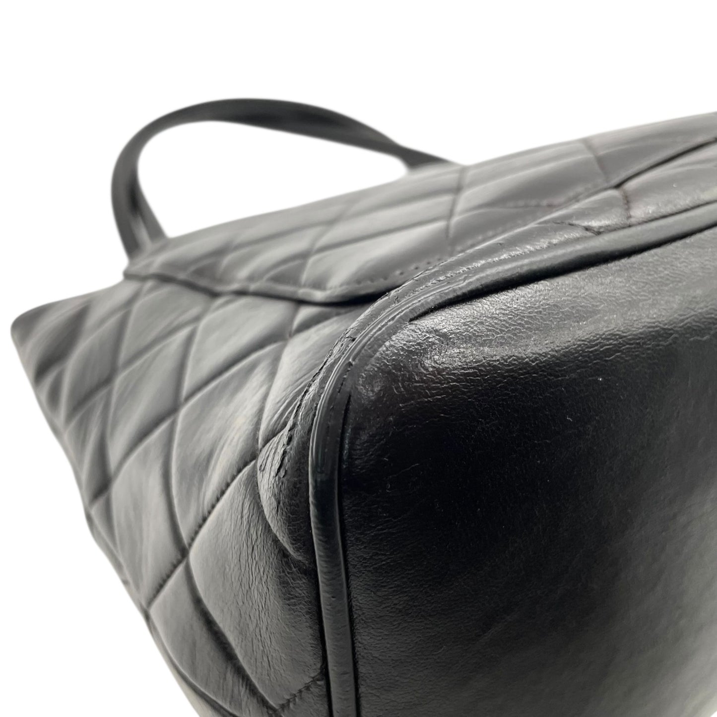 CHANEL シャネル ハンドバッグ レザー ブラック【中古】 レディース