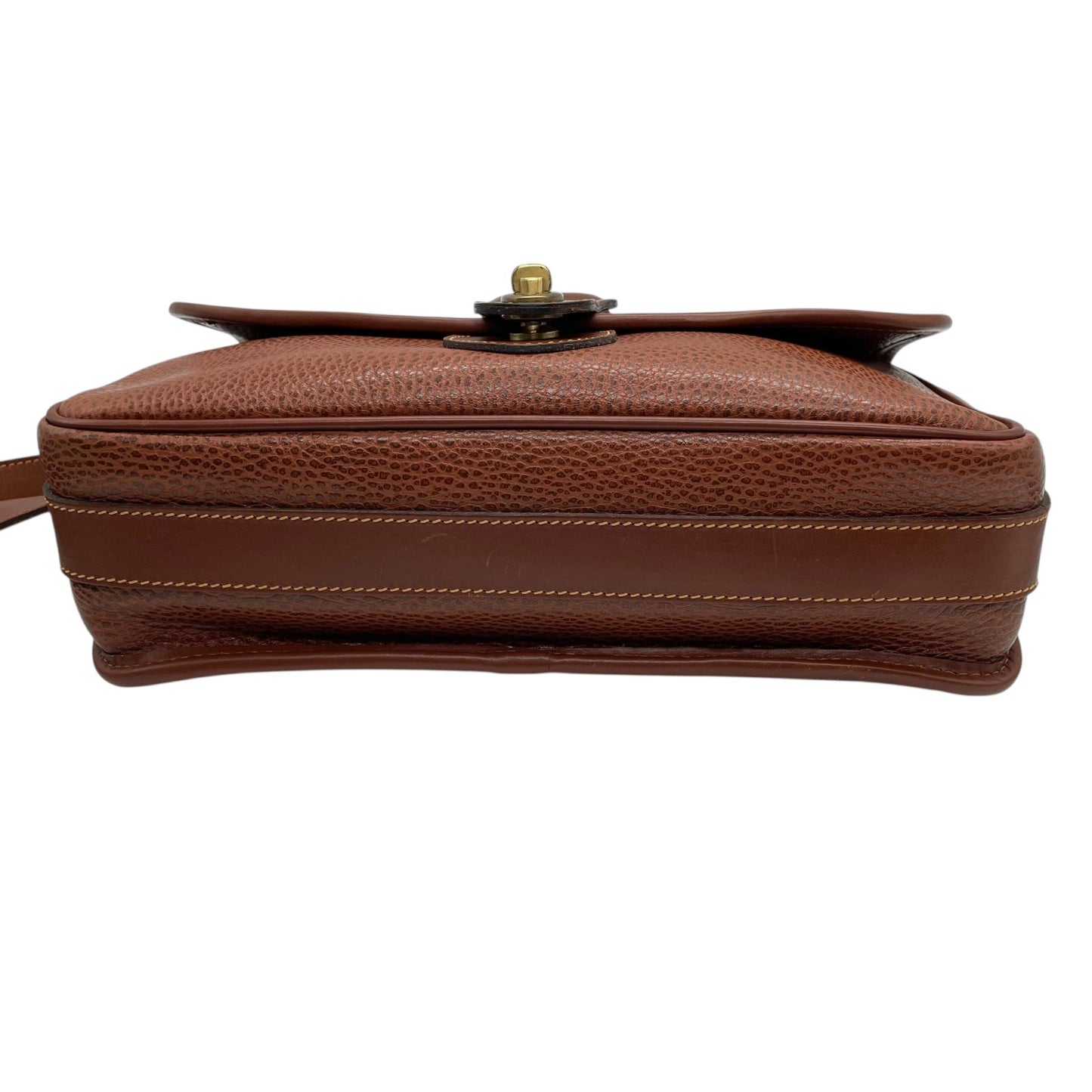 コーチ COACH ショルダーバッグ ターンロック 313 レザー 茶色 ブラウン 金金具 ゴールド金具 ヴィンテージ調 クラシックデザイン U16