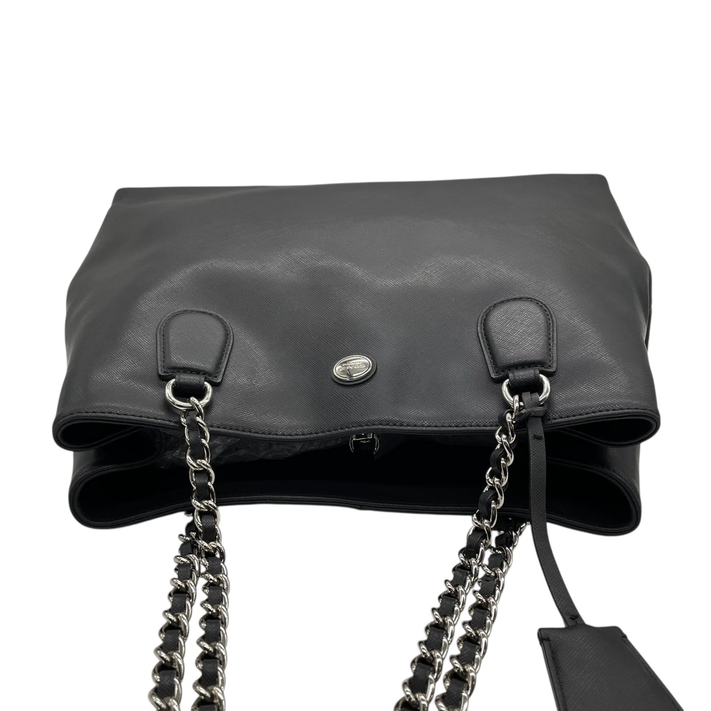 コーチ COACH トートバッグ チェーンハンドル ショルダー 肩掛け ロングハンドル F31752 黒 ブラック レザー クロシェット シルバー金具 A4対応 通勤 通学 U12