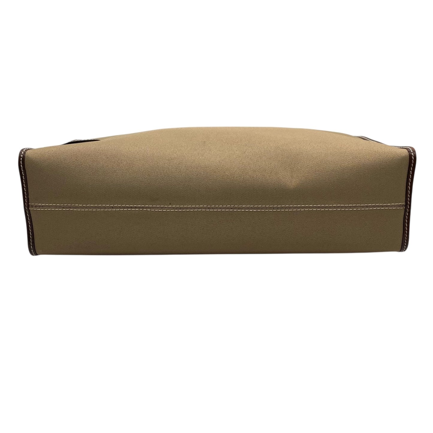 ハンティングワールド HUNTING WORLD トートバッグ ブリーフケース キャンバス レザー A4収納可能 ベージュ 茶色 ブラウン T8