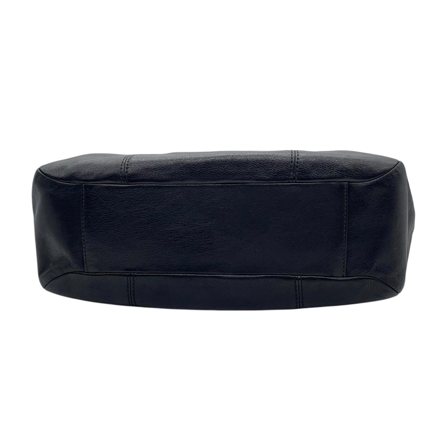 コーチ COACH ハンドバッグ ミニトート F15235 イーストウエスト ブラック レザー ゴールド金具 スタッズ ロゴチャーム付き レディース U17