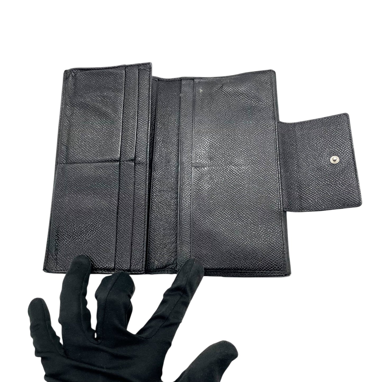 ブルガリ BVLGARI ブルガリブルガリ レザー 長財布 ブラック 黒 ロゴサークル金具 メンズ レディース ヴィンテージ ウォレット W4