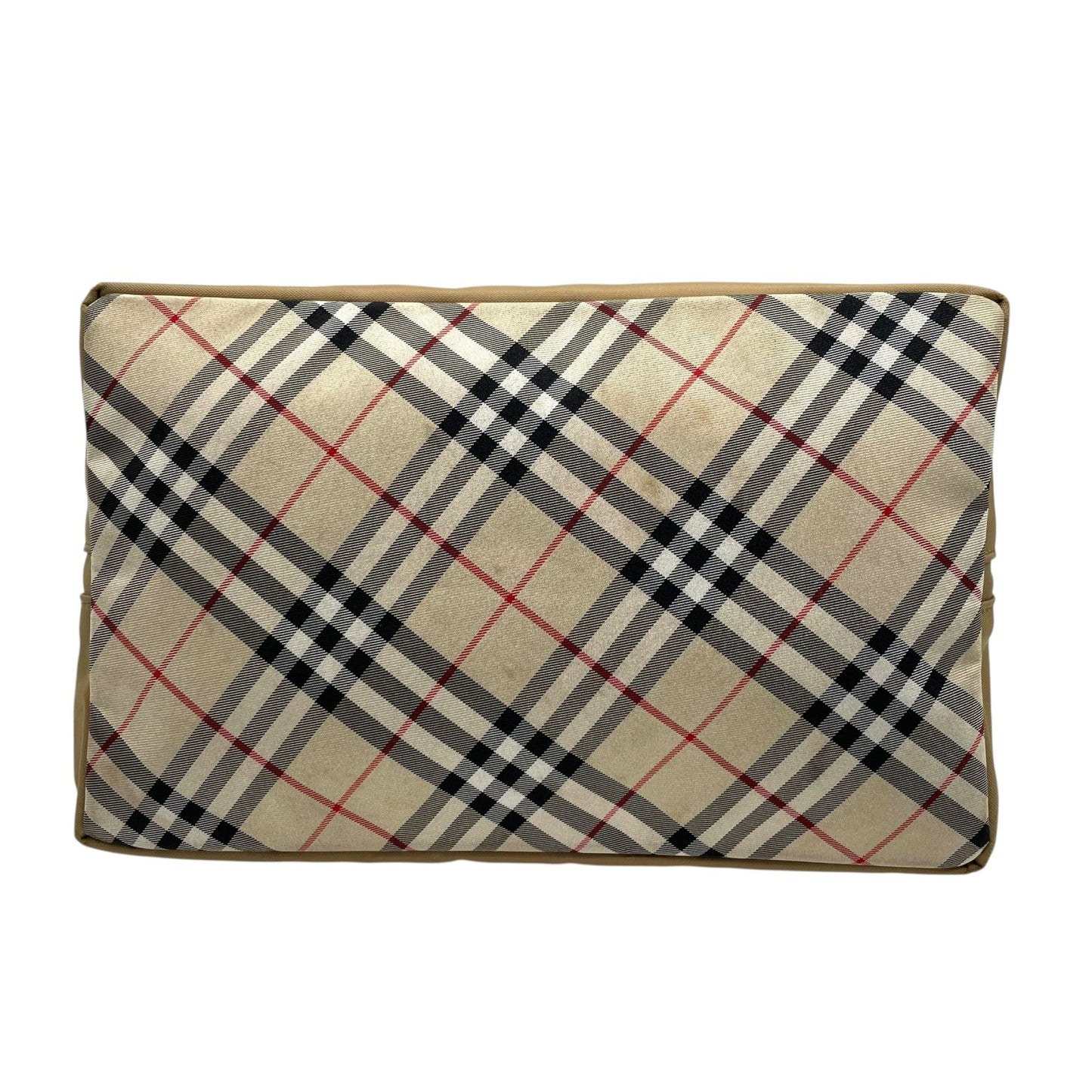 BURBERRY BLUE LABEL バーバリー ブルーレーベル ハンドバッグ ノバチェック ベージュ ブラック ナイロン×レザー シルバー金具 トート レディース U14