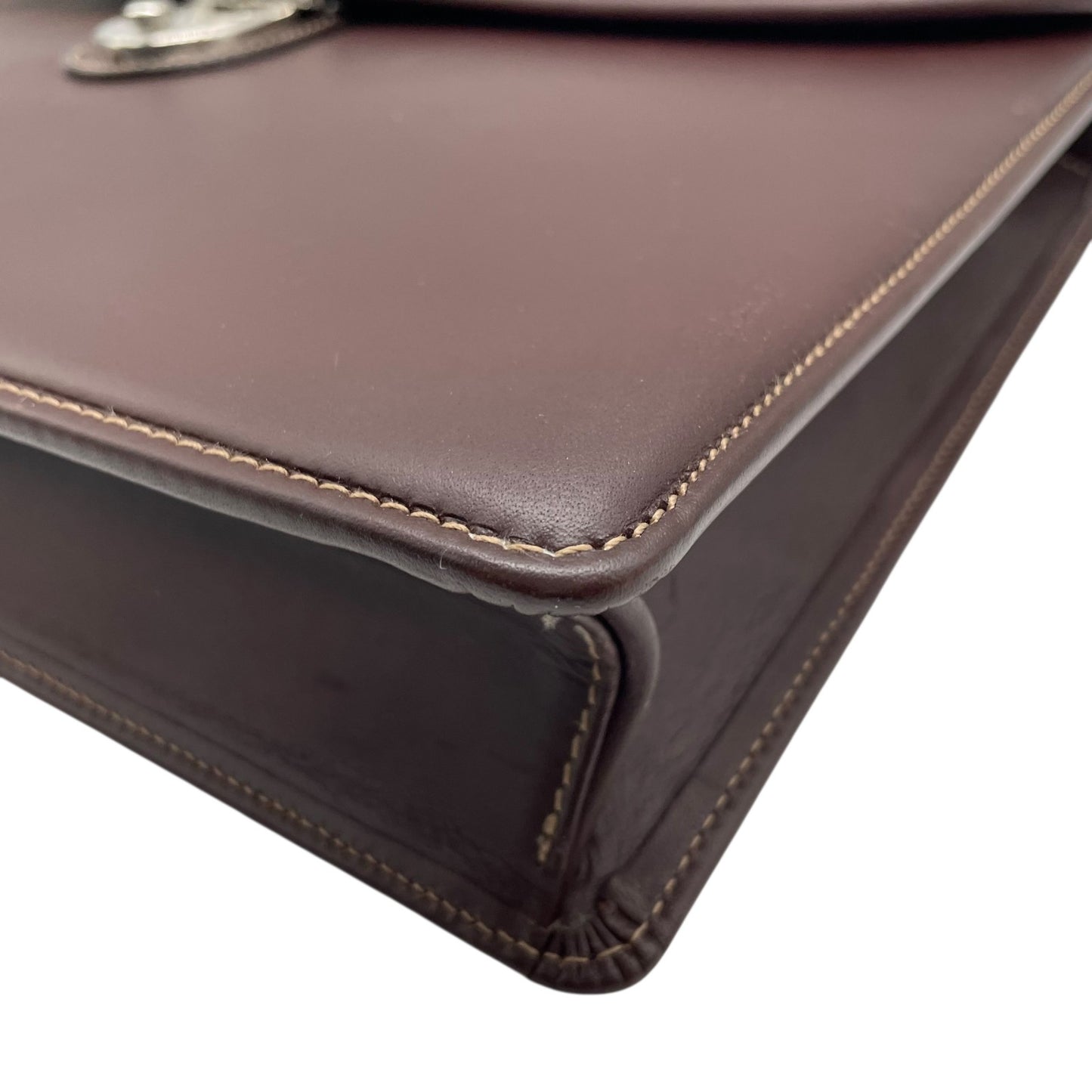 BURBERRY バーバリー ビジネスバッグ レザー ブラウン【中古】 メンズ