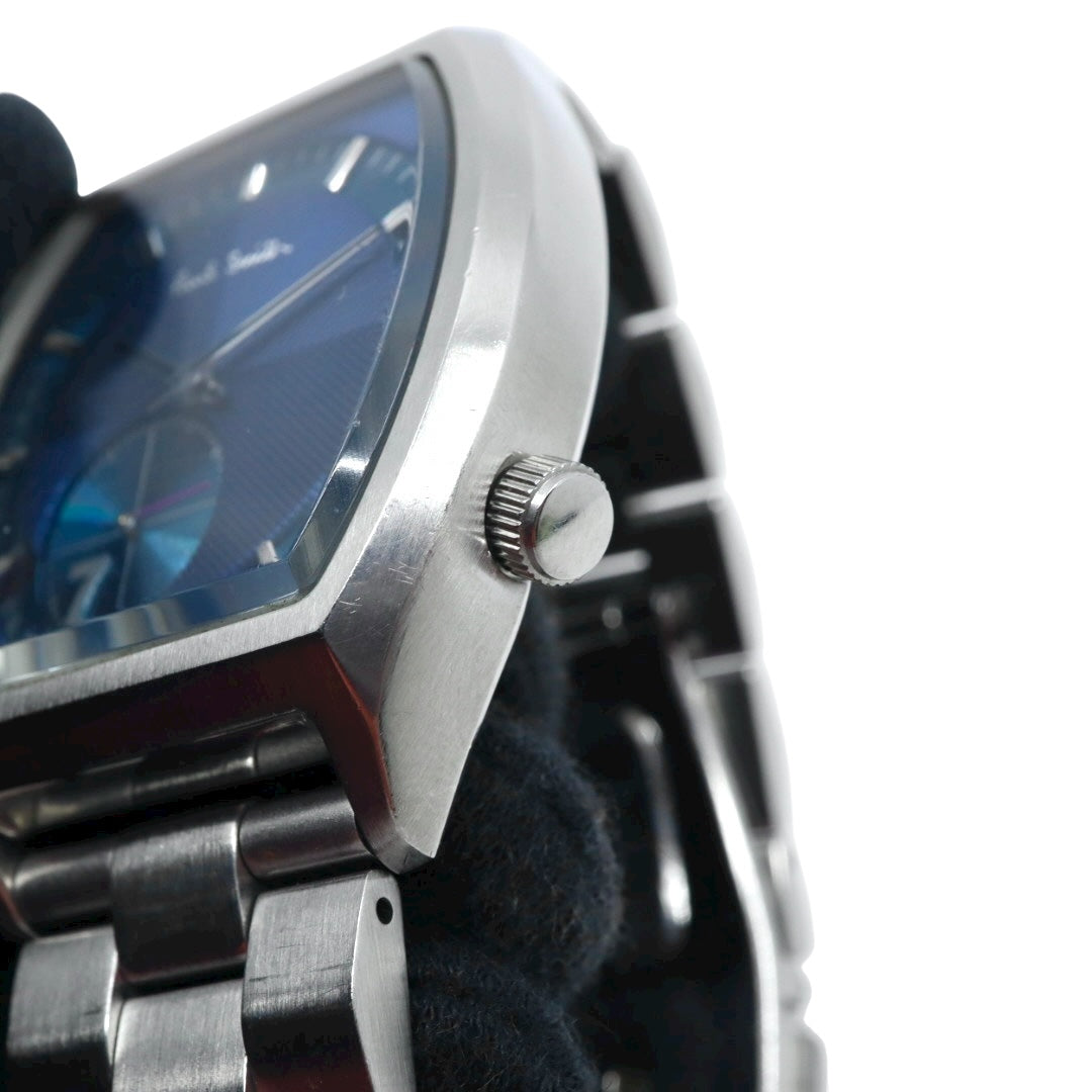 ポールスミス Paul Smith 腕時計 メンズ クォーツ ブルー文字盤 トノー型 シルバー SS 1045-T019421 アナログ ウォッチ ビジネス カジュアル 通勤 通学 クラシック 上品 エレガント スタイリッシュ ドレスウォッチ 高級感 G10