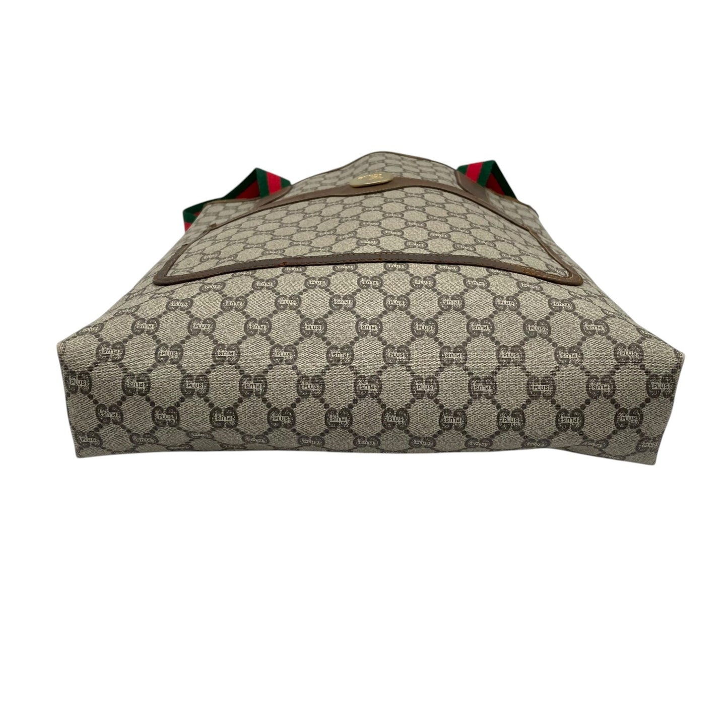 GUCCI グッチ シェリーライン GGプラス トートバッグ ビンテージ オールドグッチ PVC レザー 伝統ウェブデザイン 縦型トート d7