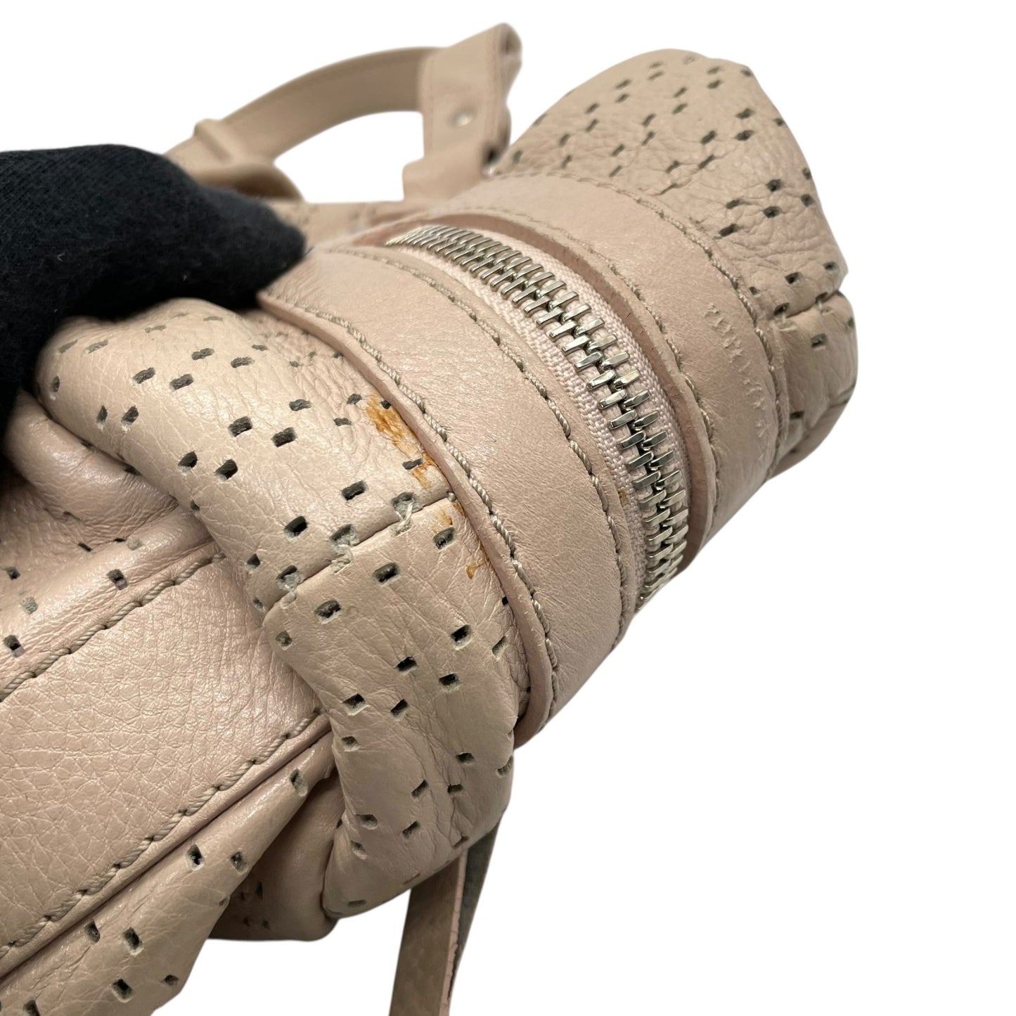 Chloé クロエ ケララ トートバッグ レザー Y2K vintage archive 00s パンチング ヌードカラー シルバーハードウェア 大容量 キャリーオール レディース U10