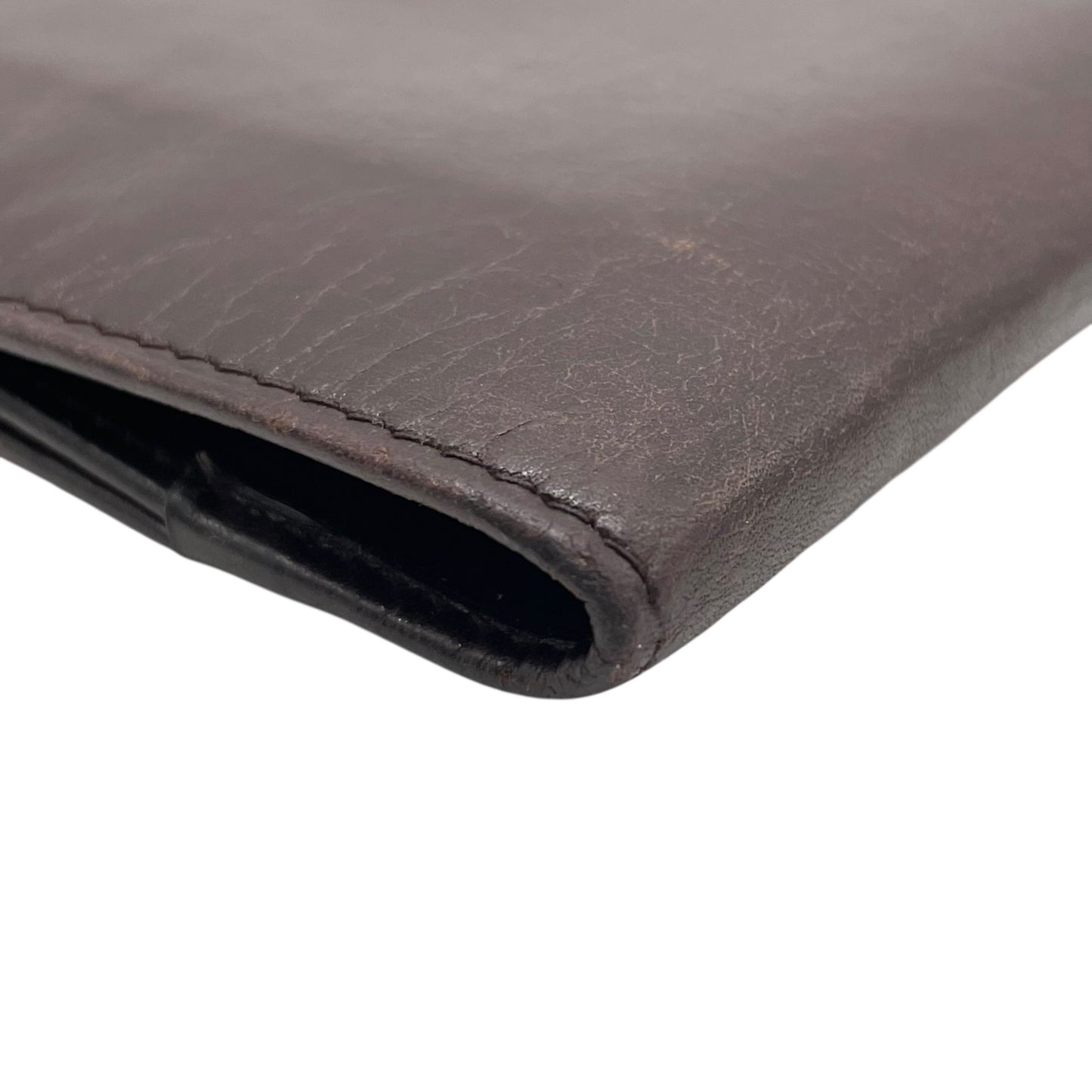 美品 GUCCI グッチ レザー 二つ折り財布 ボルドー ブラウン ゴールド金具 インターロッキング 035-904 ヴィンテージ レディース オールドグッチ M4