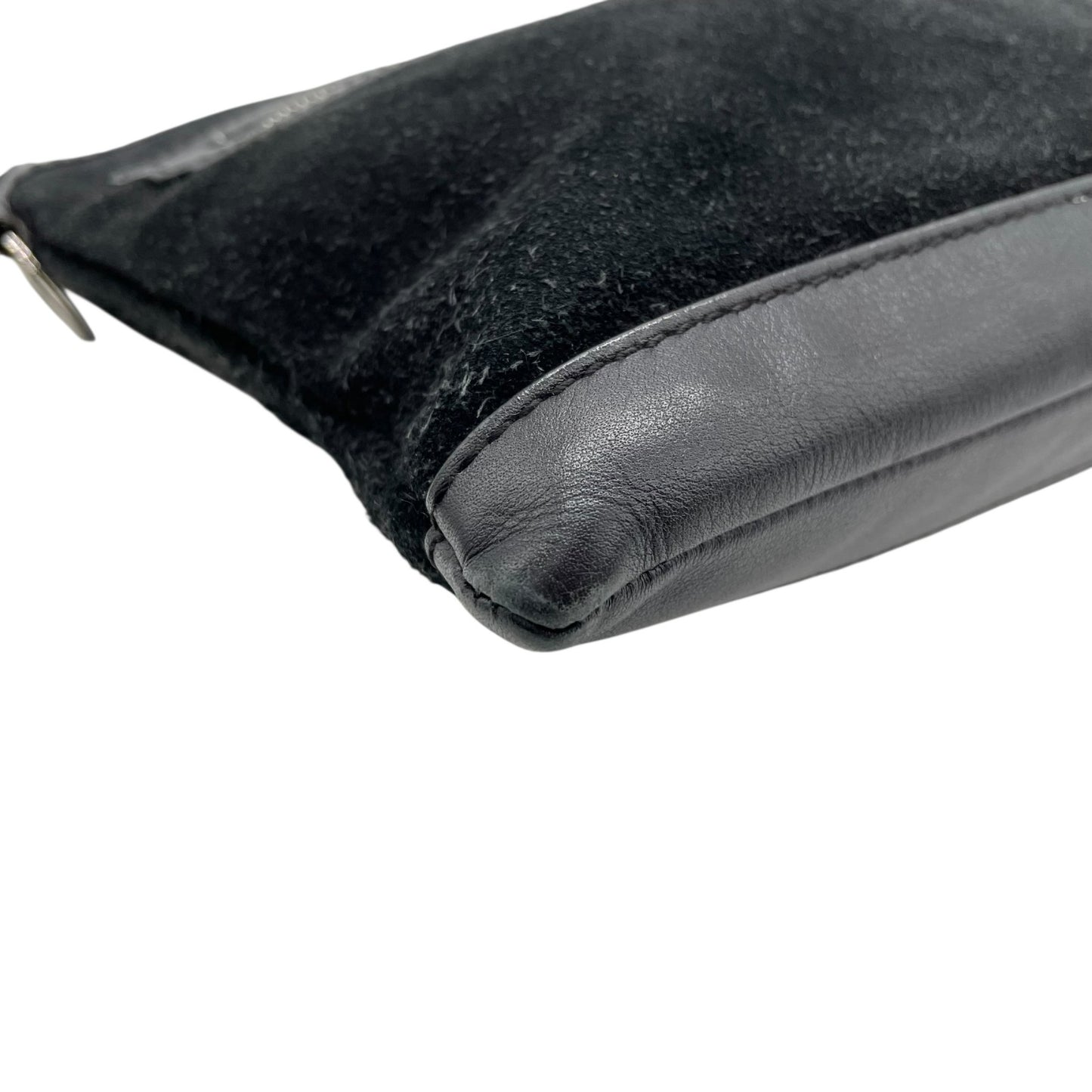 BALENCIAGA バレンシアガ クリップ クラッチバッグ CLASSIC CLIP M 黒 ブラック スエード レザー シルバー金具 セカンドバッグ メンズ レディース K11