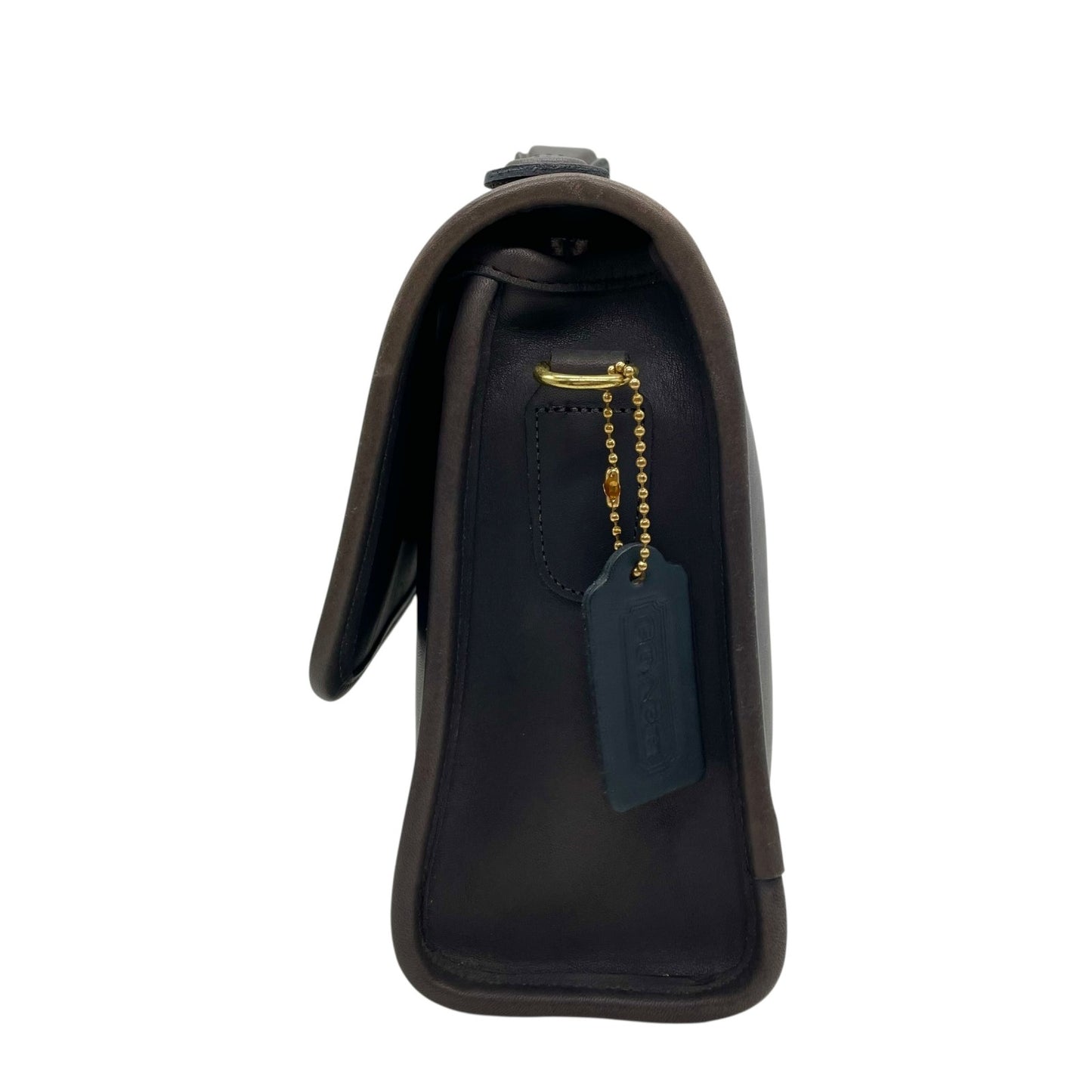 COACH オールドコーチ 2WAY ハンドバッグ ショルダーバッグ 紺 ネイビー オールレザー ターンロック ゴールド金具 クロスボディ 斜め掛け レディース S84