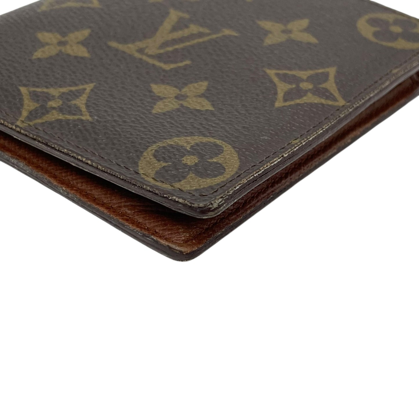 LOUIS VUITTON ルイヴィトン モノグラム ポルトフォイユ・マルコ 二つ折り財布 茶 ブラウン PVC レザー ゴールド金具 M61675 メンズ レディース M4