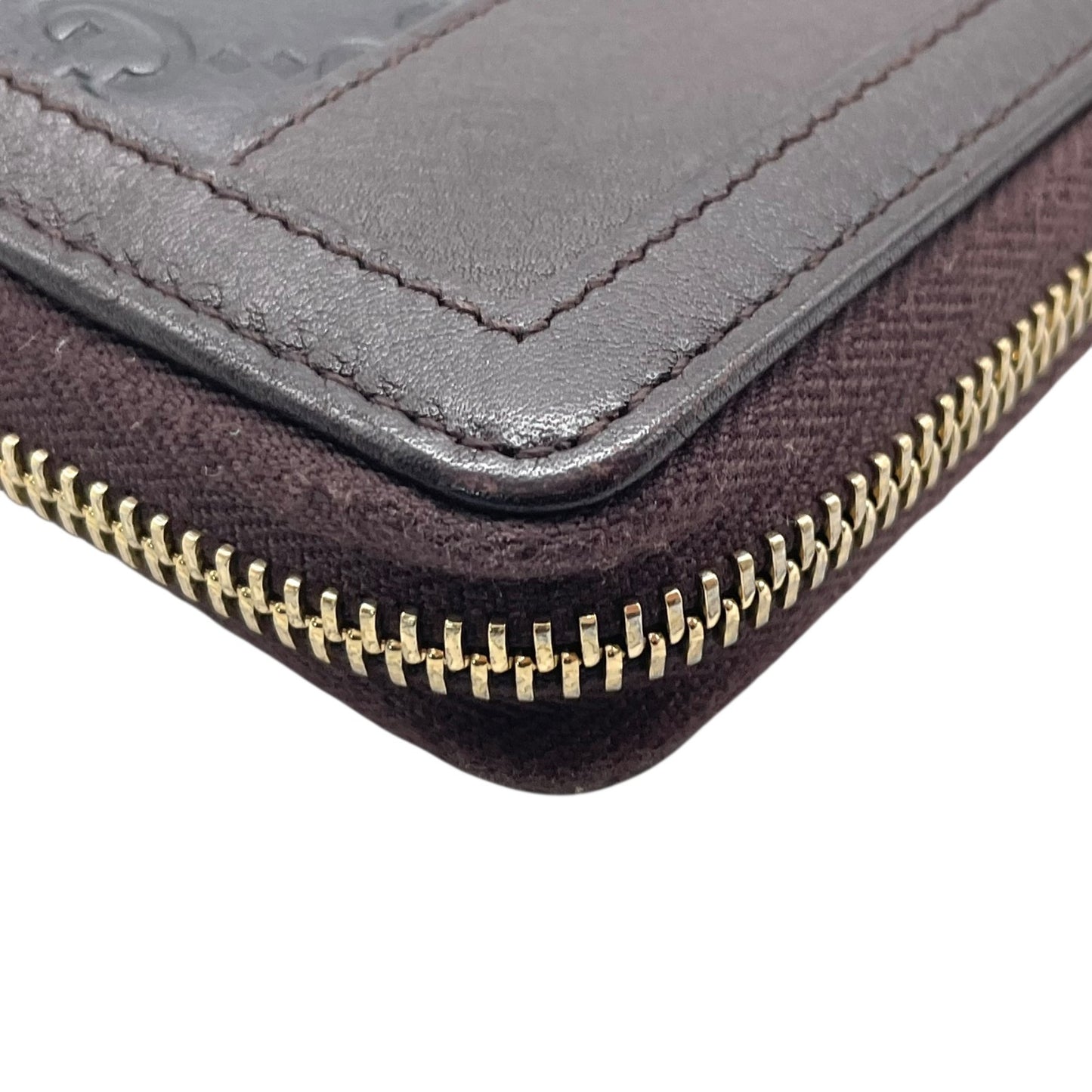 Authentic GUCCI Long Wallet Guccissima Black Brown Bicolor Leather Gold Interlocking G