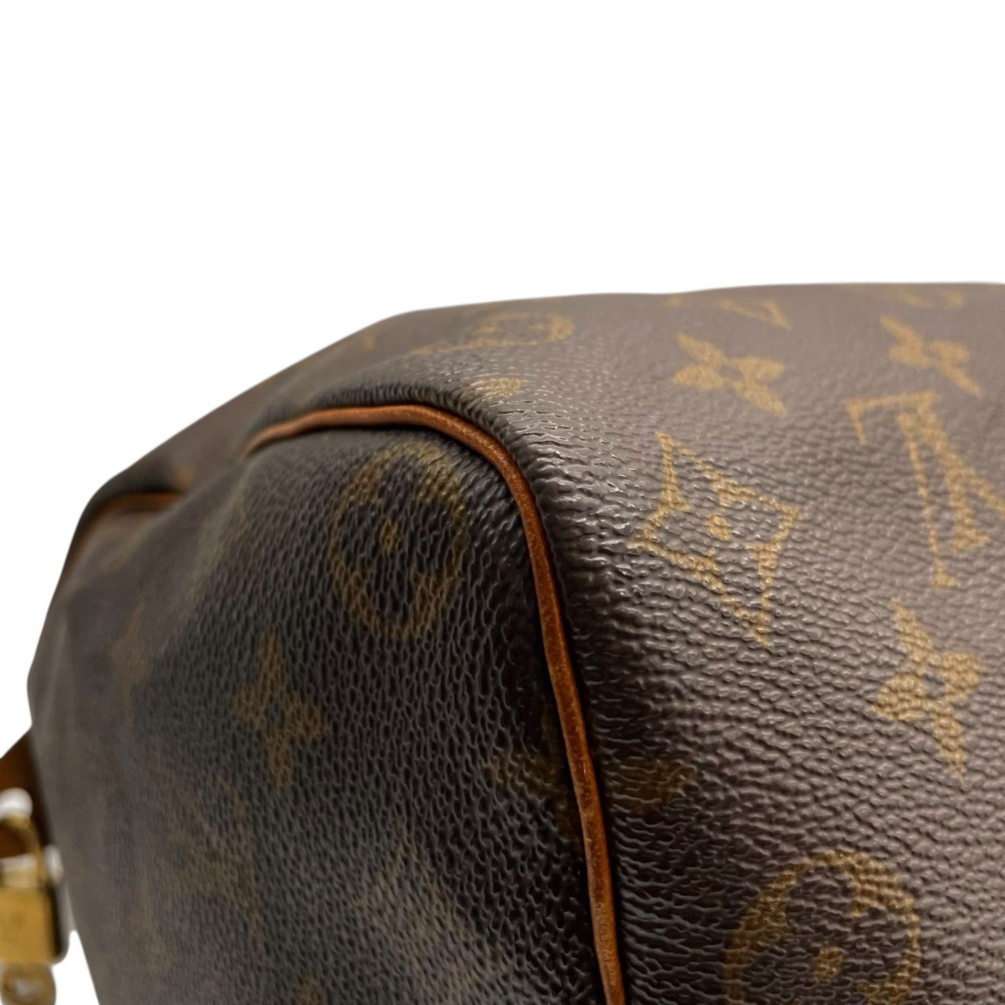 LOUIS VUITTON ルイヴィトン スピーディ35 2WAY ミニボストンバッグ モノグラム PVC レザー ブラウン ゴールド金具 M41107 レディース 斜め掛け パドロック付 E