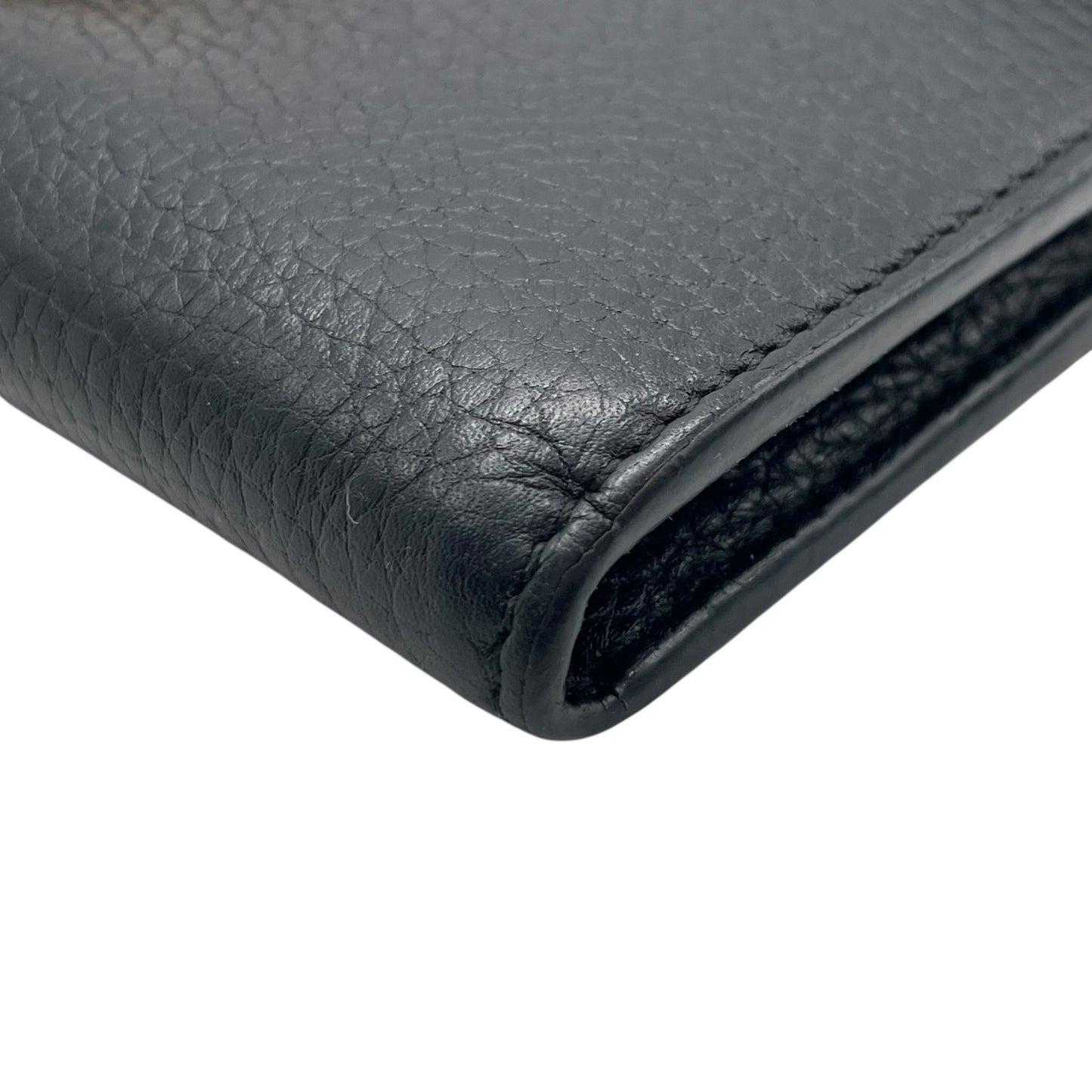 GUCCI グッチ GGマーモント 長財布 レザー 黒 ブラック ゴールド金具 箱付き レディース W2