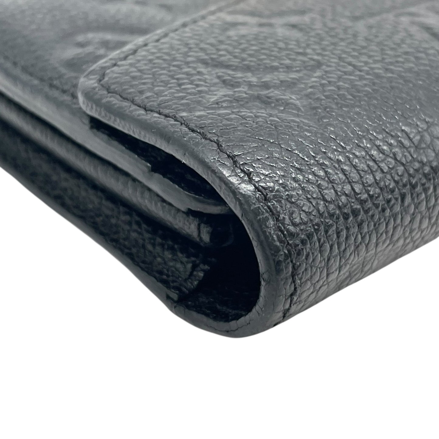 美品 LOUIS VUITTON ルイヴィトン ポルトフォイユ メティス アンプラント レザー ノワール 黒 ブラック ゴールド金具 長財布 モノグラム ロゴ M62458 レディース W2