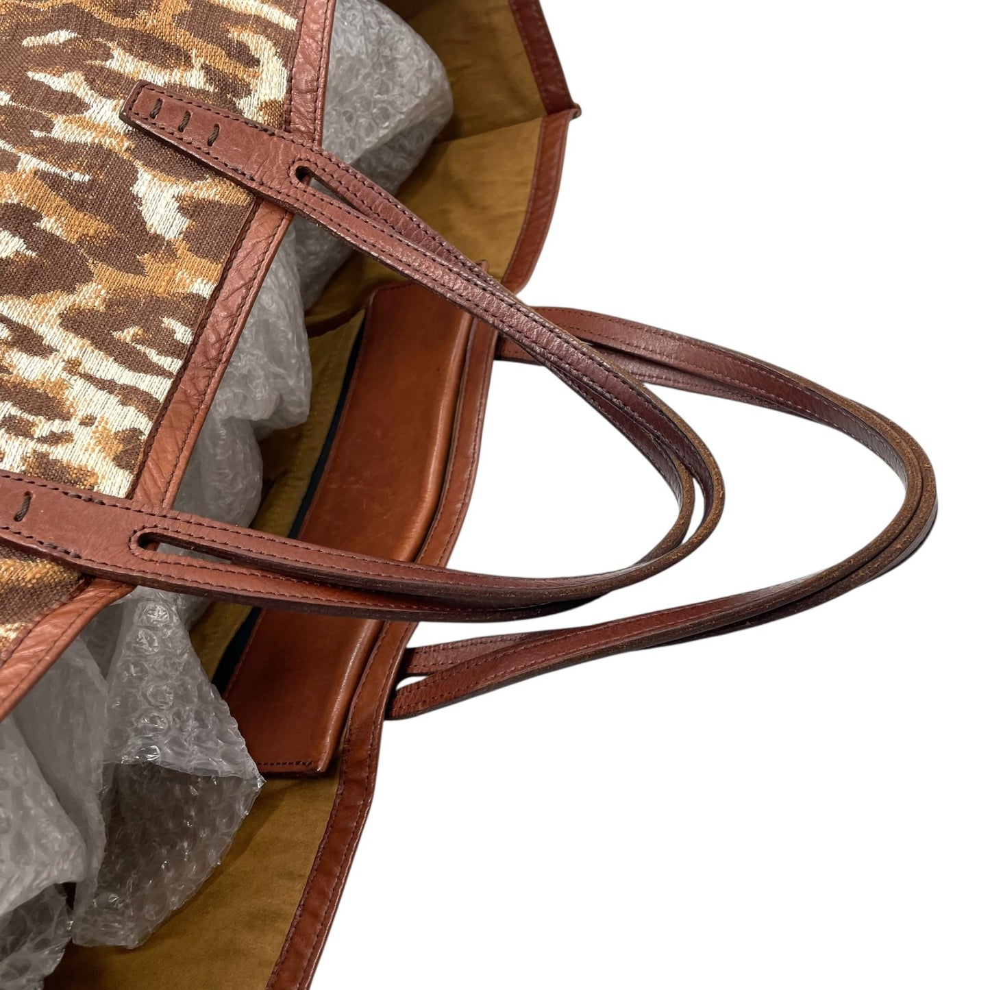 大人気 A VACATION アヴァケーション TANK トートバッグ レオパード A4収納 大容量 ブラウン ハンドバッグ レディース キャンバス×レザー E5