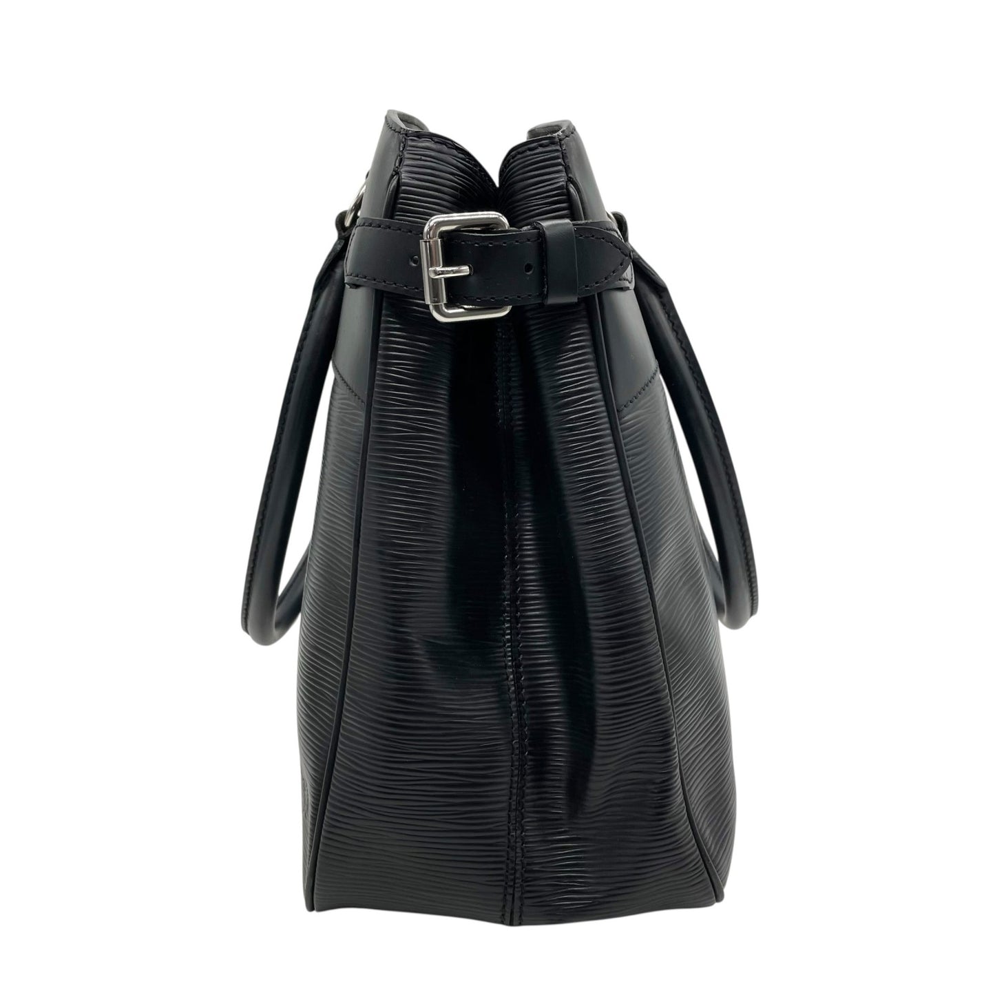 極美品 LOUIS VUITTON ルイヴィトン パッシィ GM エピ ビジネスバッグ ビジネストート トートバッグ ハンドバッグ M59252 黒 ブラック ノワール レザー シルバー金具 肩掛け可 メンズ レディース C