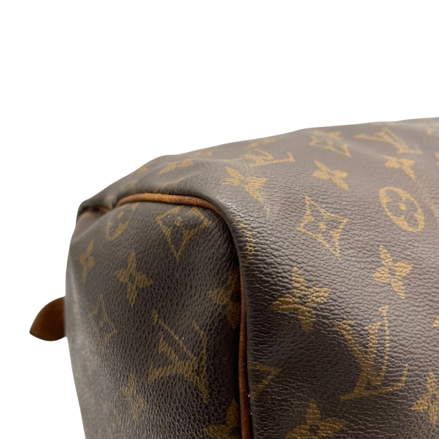 LOUIS VUITTON ルイヴィトン モノグラム スピーディ30 2WAY ボストンバッグ ミニボストン M41526 斜め掛け可 PVC レザー ブラウン ゴールド金具 パドロック ハンドバッグ レディース D