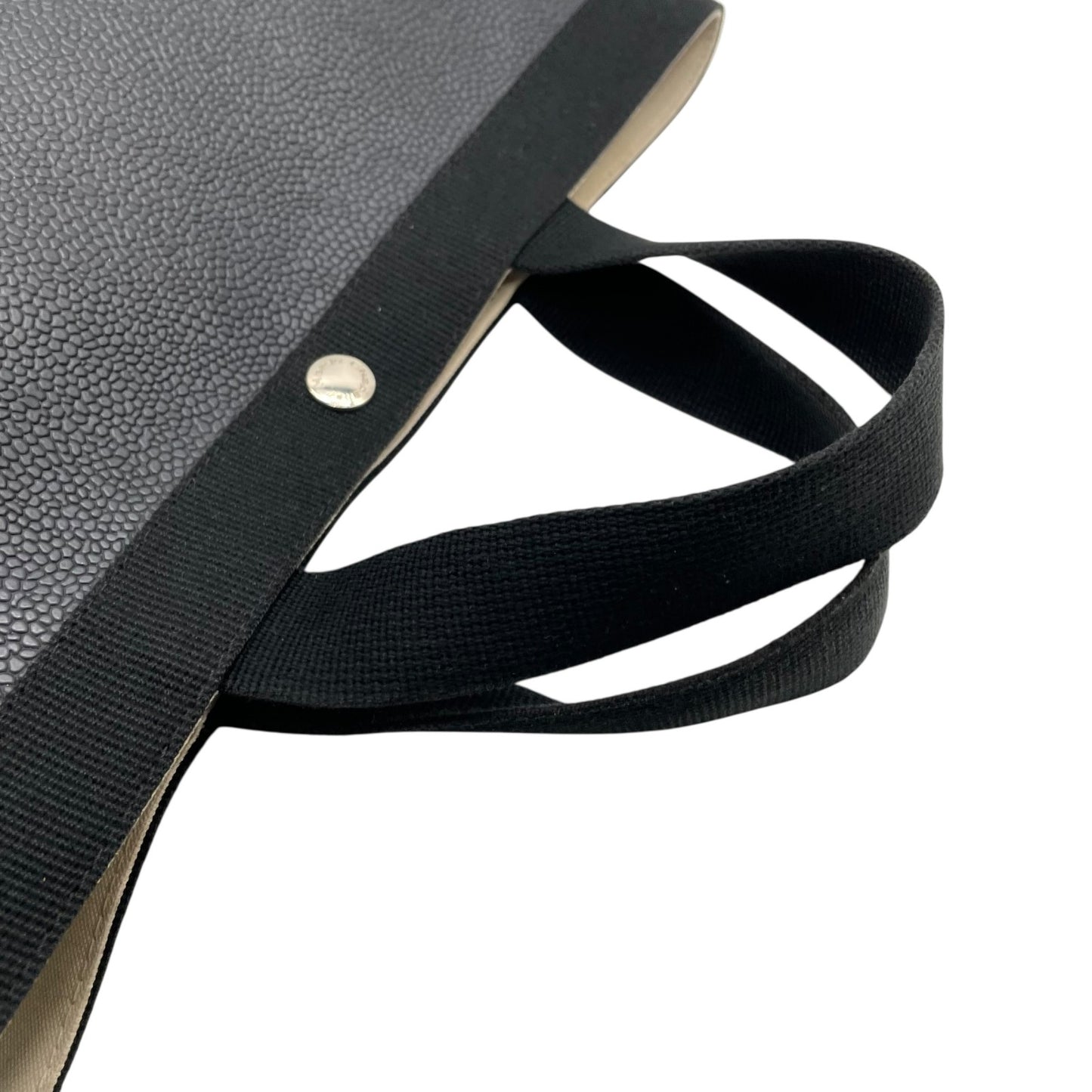 美品 エルベシャプリエ Herve Chapelier トートバッグ GPライン ブラック 黒 コーテッドキャンバス レザー調 シンプル 上品 バッグ レディース A