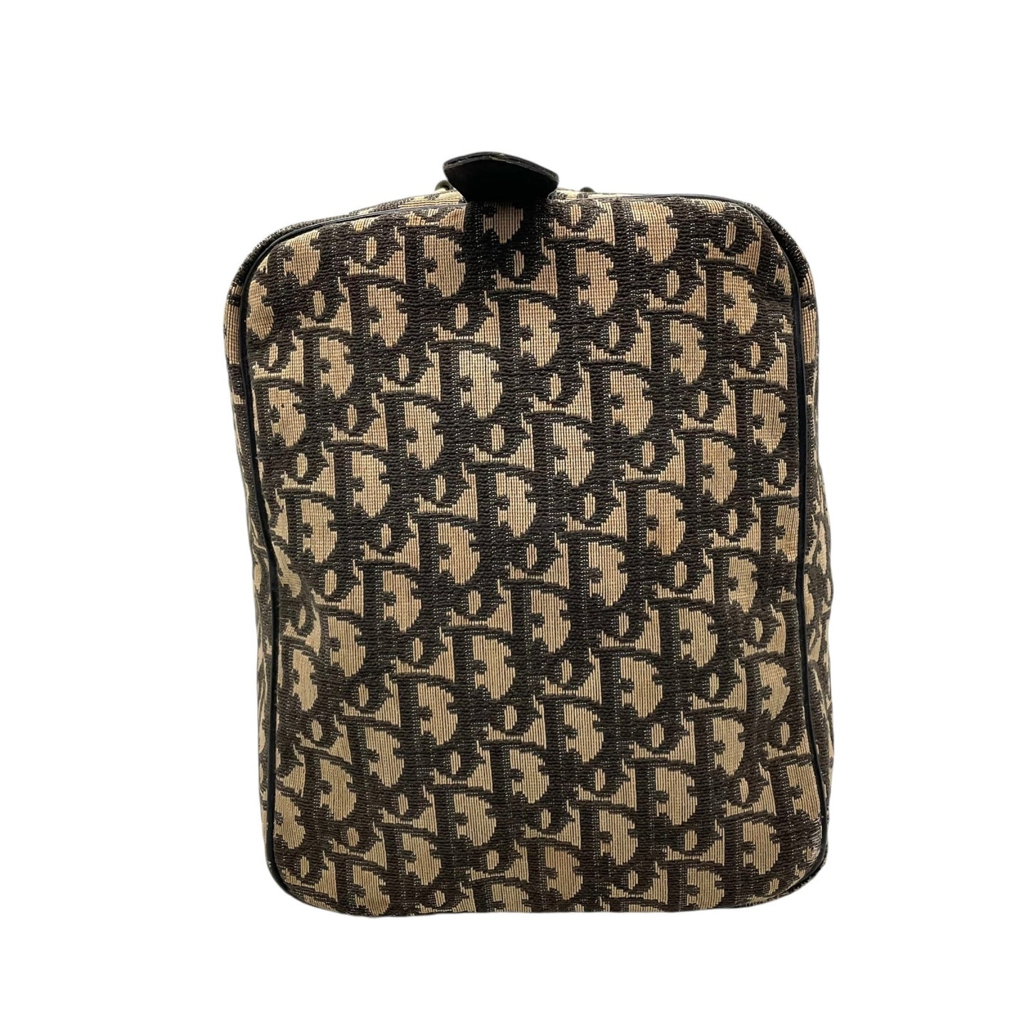 Christian Dior クリスチャンディオール Dior トロッター ボストンバッグ 旅行バッグ キャンバス×レザー ロゴ総柄 大容量 ヴィンテージ ハンドバッグ ネイビー C8