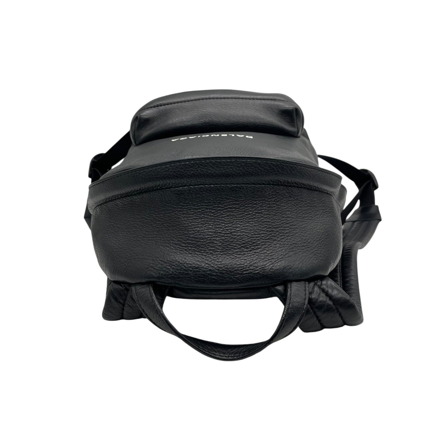 美品 バレンシアガ BALENCIAGA レザー エブリデイ バックパック リュック ブラック 黒 ロゴ入り シンプル 高級感 メンズ レディース ユニセックス C