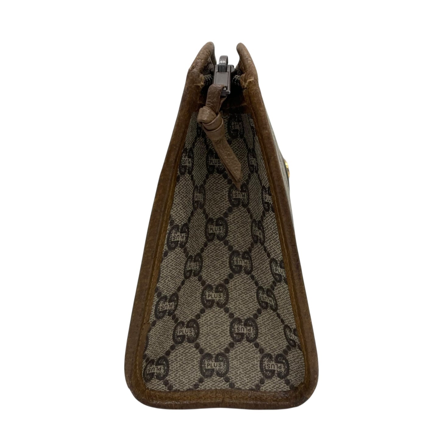 GUCCI グッチ GGプラス グッチプラス クラッチバッグ セカンドバッグ グレー ベージュ PVC レザー ゴールド金具 オールドグッチ ヴィンテージ メンズ レディース K11