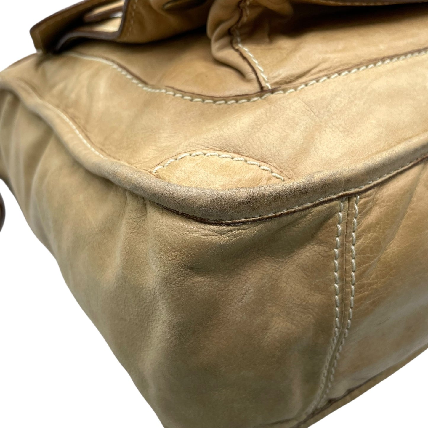 Chloe クロエ ベイ レザー トートバッグ 7ES358-50 ブラウン 牛革 ライトブラウン A4収納可能 Y2K VINTAGE archive 00s C7