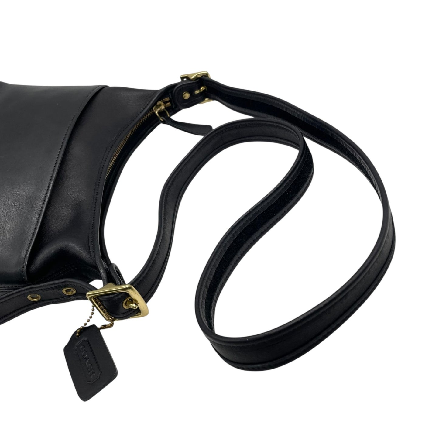 COACH OLD オールドコーチ 黒 ブラック ショルダーバッグ クロスボディ 斜め掛け ワンショルダーバッグ 肩掛け サコッシュ ポシェット オールレザー Vintage ヴィンテージ オールド 廃盤 稀少 9136 B1