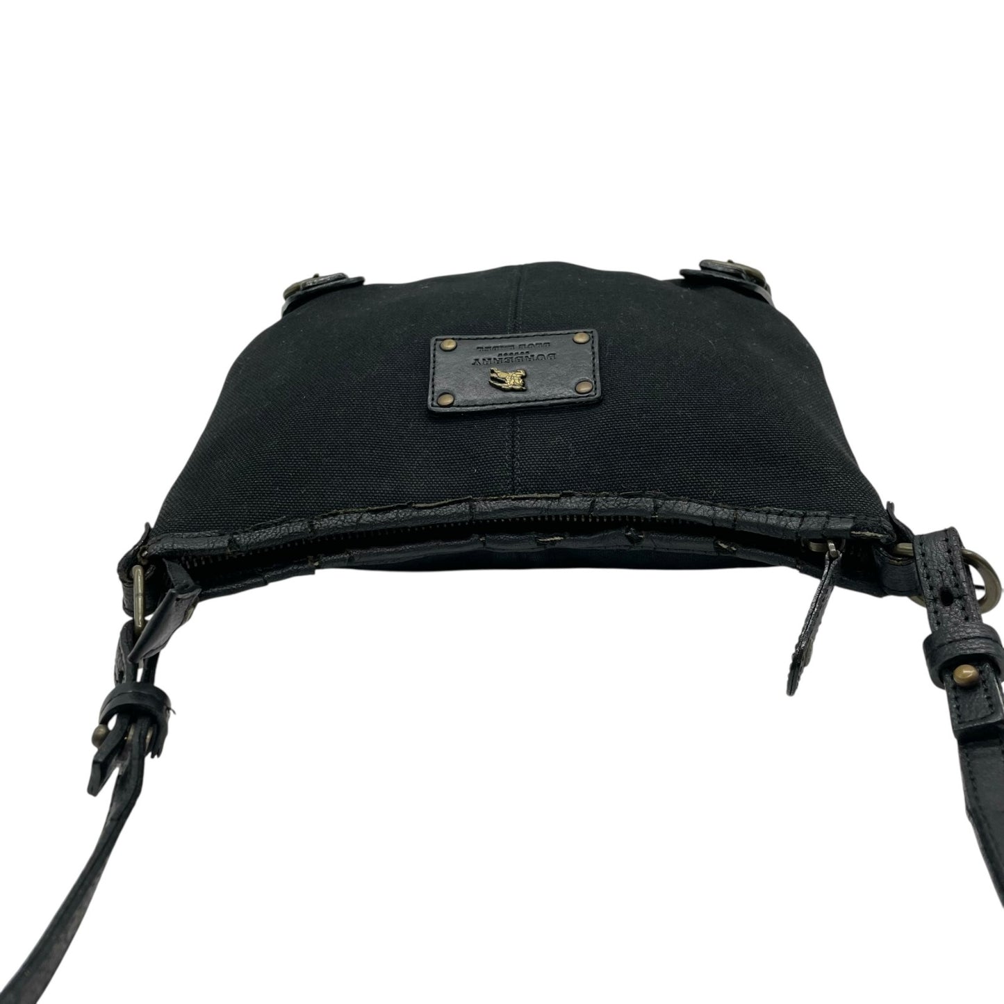 BURBERRY BLUE LABEL バーバリーブルーレーベル ショルダーバッグ キャンバス/レザー ブラック【中古】 レディース