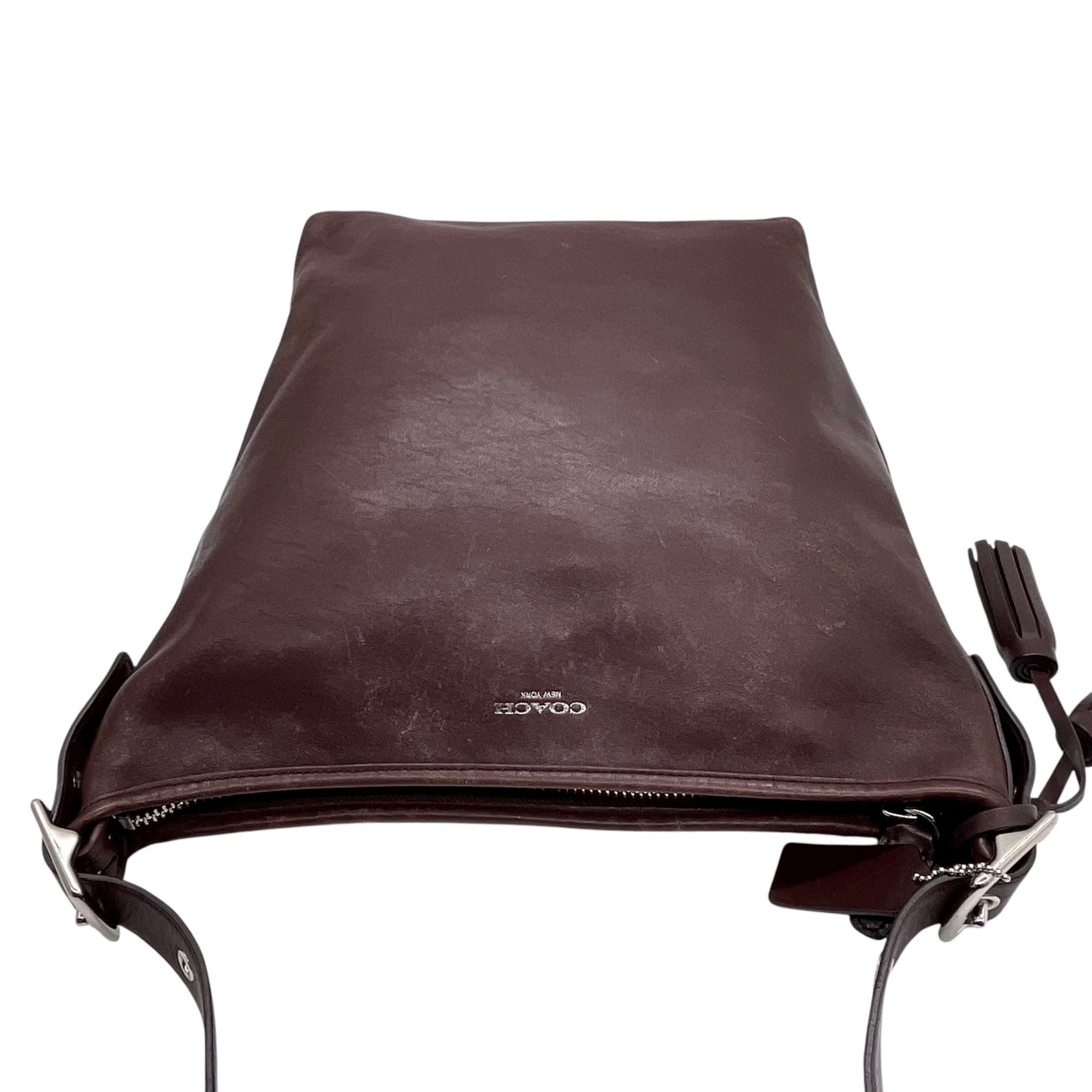 COACH コーチ オールドコーチ レザー ショルダーバッグ ダークブラウン 茶 ヴィンテージ U2 本革 クロスボディ 斜め掛け可 シンプル クラシック Old Coach Shoulder Bag