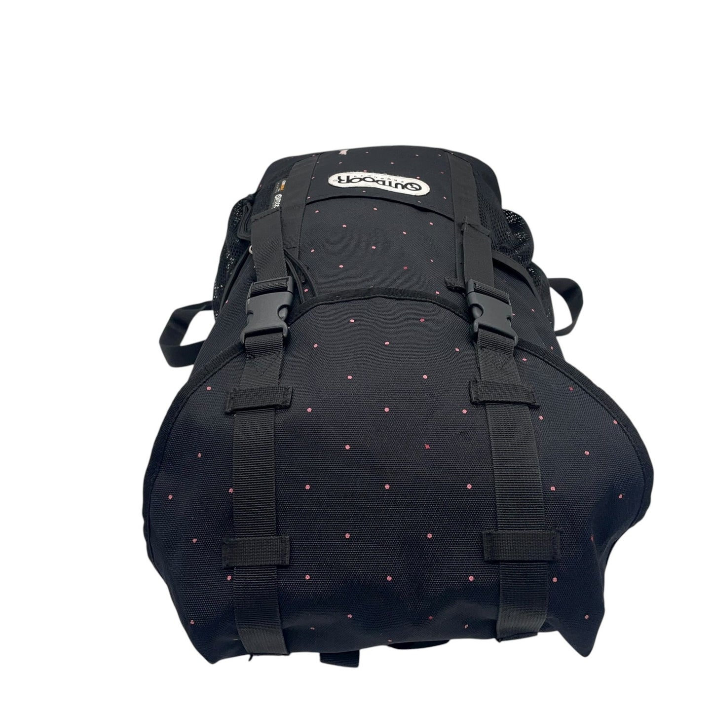 美品 アウトドアプロダクツ OUTDOOR PRODUCTS コーデュラ リュックサック バックパック 黒 ブラック ドット柄 S93