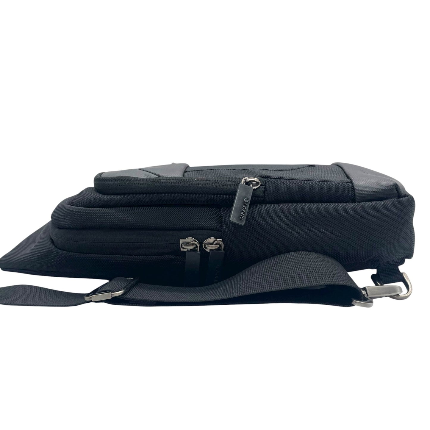 アオキング AOKING ショルダーバッグ ボディバッグ 黒 ブラック ナイロン 撥水 多機能 PC収納 メンズ S83