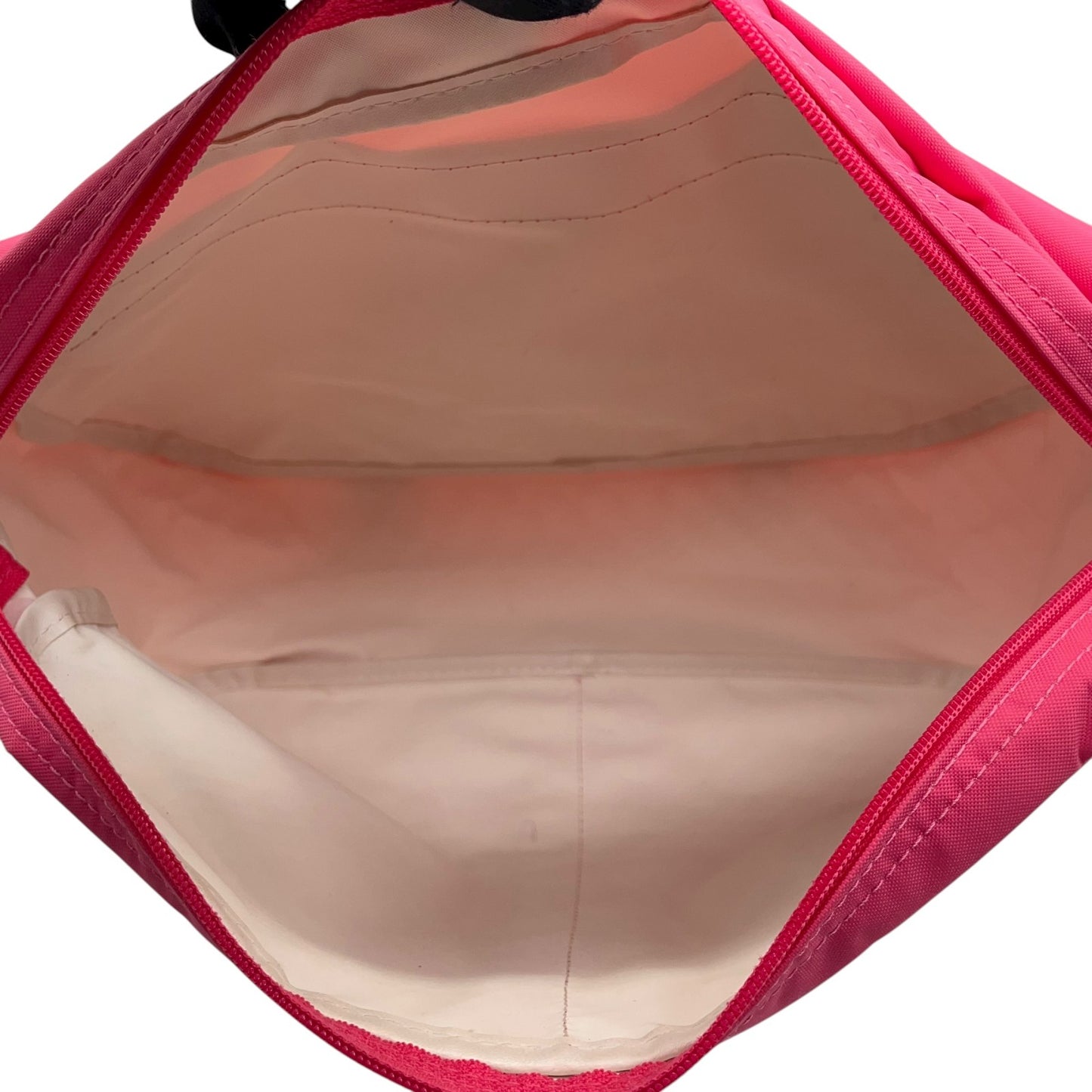 ロンシャン LONGCHAMP ナイロン ショルダーバッグ ピンク ブラウン 茶色 レザー ツインポケット メッセンジャーバッグ ゴールド金具 レディース U2