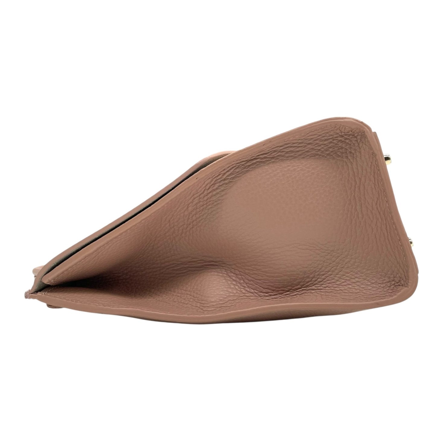 美品 フルラ FURLA メトロポリス トップハンドルバッグ ピンクベージュ レザー 金金具 ゴールド 2WAY ショルダー付き S56