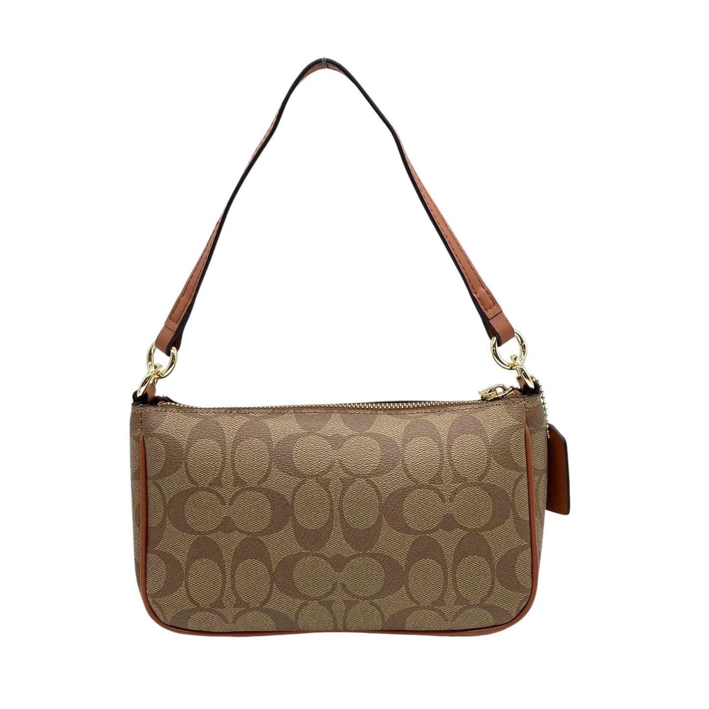 未使用級 美品 コーチ COACH シグネチャー 2WAY ショルダーバッグ ハンドバッグ ワンショルダー 2WAY 茶色 ブラウン 金金具 ゴールド金具 レディース A5