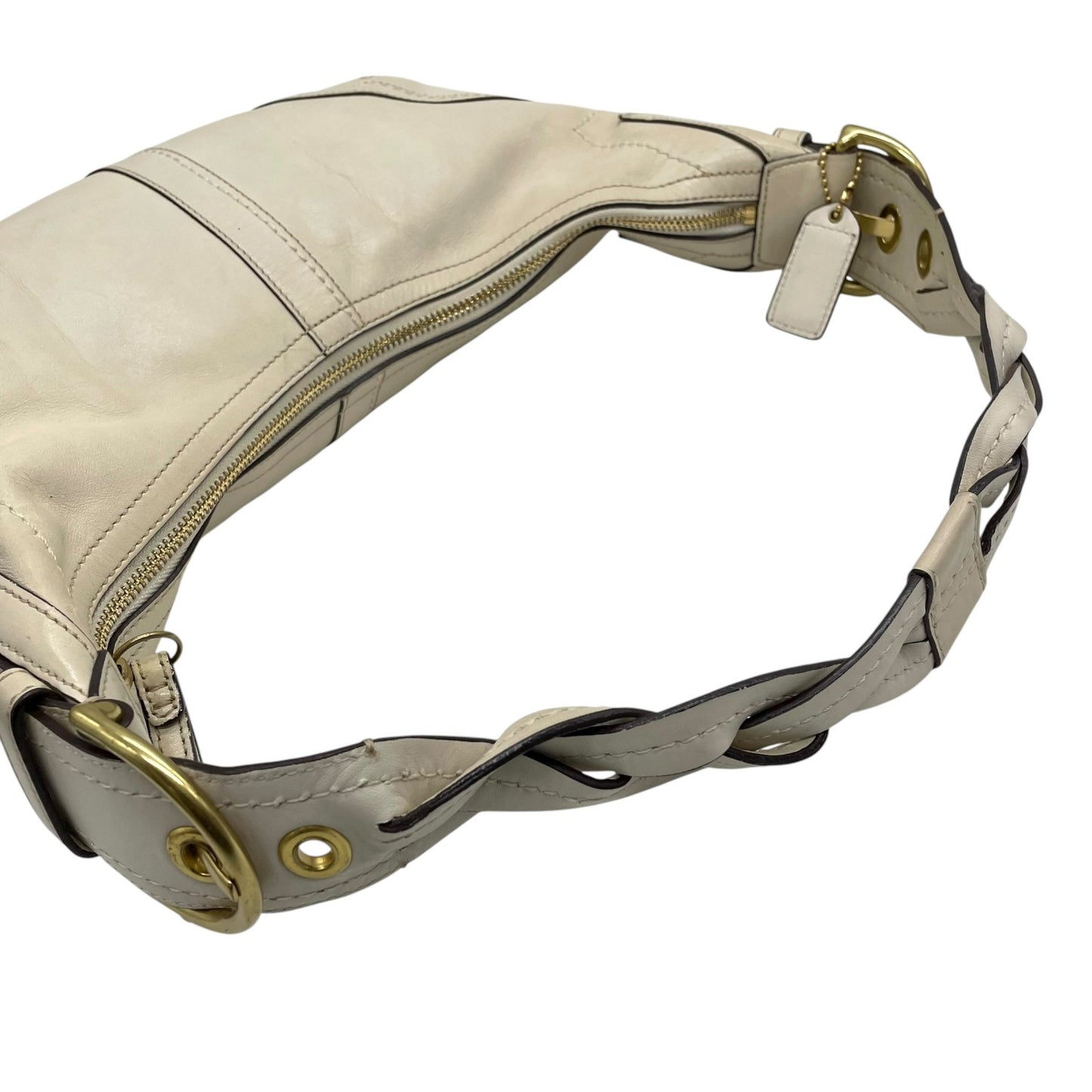 美品 コーチ COACH レザー ハンドバッグ ワンショルダーバッグ ホーボー 10043 ベージュ 金金具 ゴールド金具 Y2K 00s vintage C4