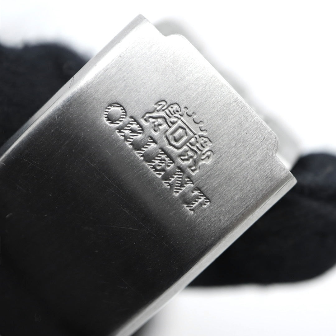 未使用品　オリエント　スリースター　腕時計　シルバー　デイデイト　自動巻き　日本製　ステンレススチール　カレンダー　アナログ　メンズ　ORIENT　クラシック　ウォッチ G4