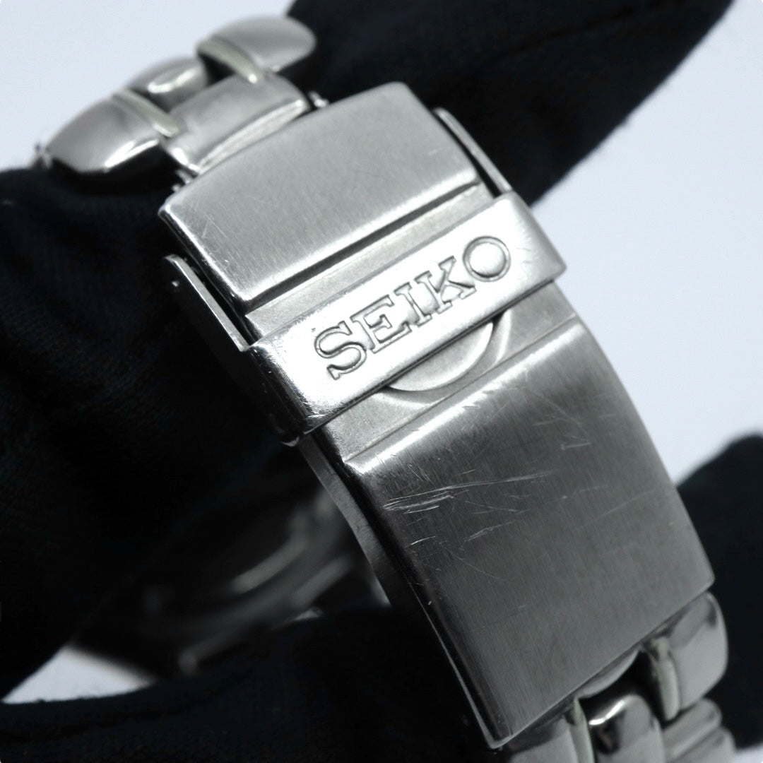 【電池交換済】 seiko セイコー プロスペックス スキューバ 200M 7N35-6120 ダイバーズウォッチ 腕時計 メンズ チタン クオーツ ブルーダイヤル デイト表示 回転ベゼル スポーツ ヴィンテージ 希少モデル クリーニング済み G4